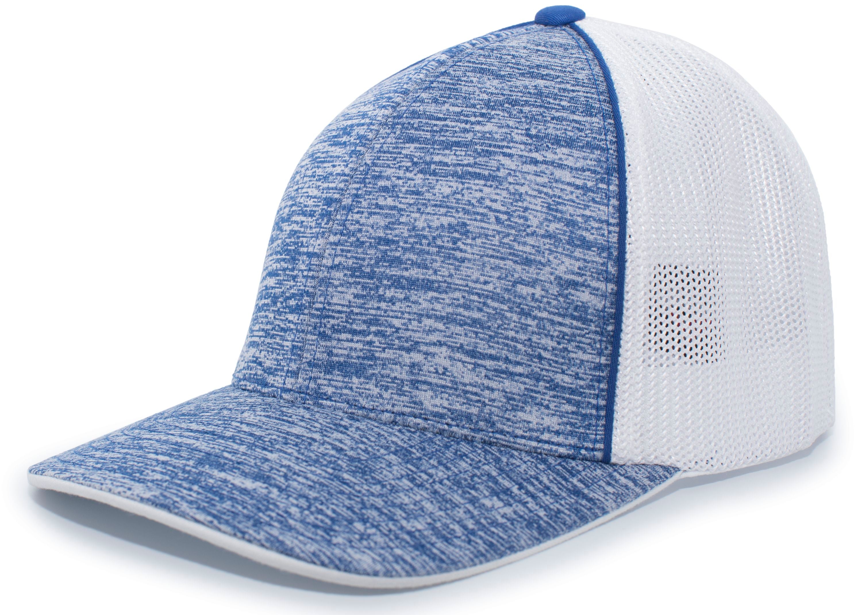 Aggressive Heather Trucker PacFlex Cap - XS - ROYAL HEATHER/WHITE/ROYAL HEATHER