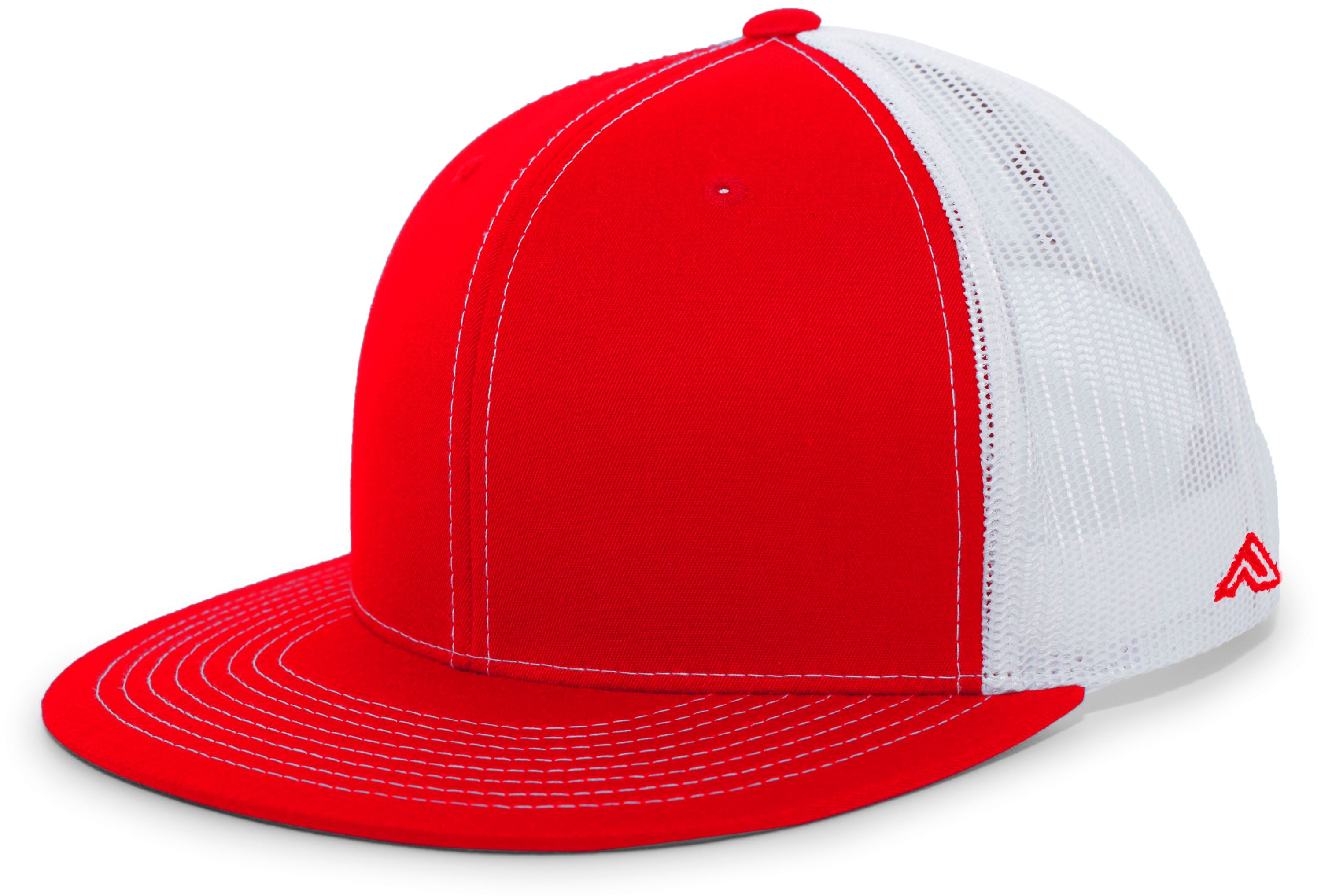 D-Series Trucker Snapback Cap - OS - RED/WHITE/RED