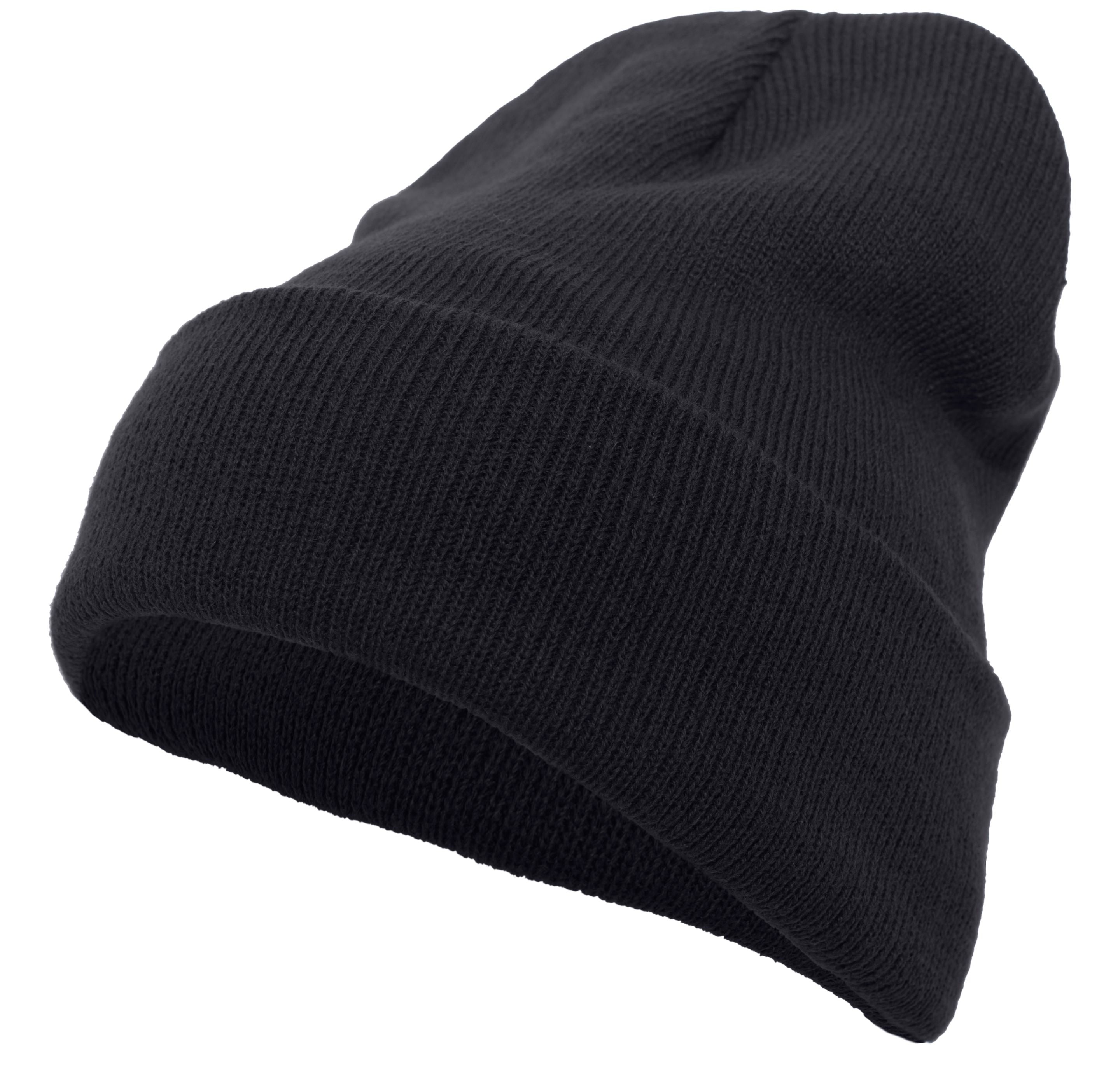 Knit Fold Over Beanie - OS - NAVY