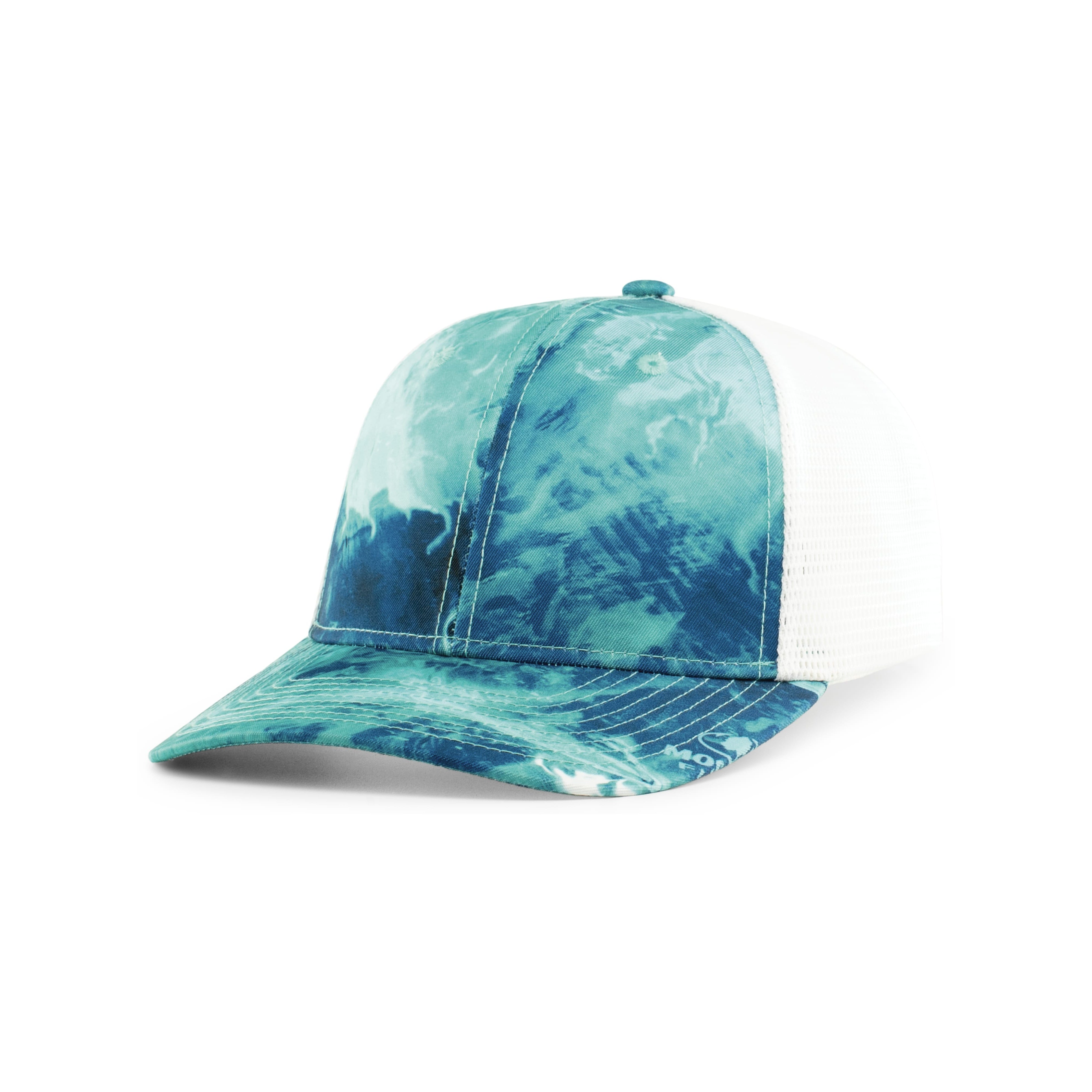 Mossy Oak�� Low-Profile Trucker PacFlex Cap - S/M - WAKEFORM EQUATOR/WHITE/WAKEFORM EQUATOR