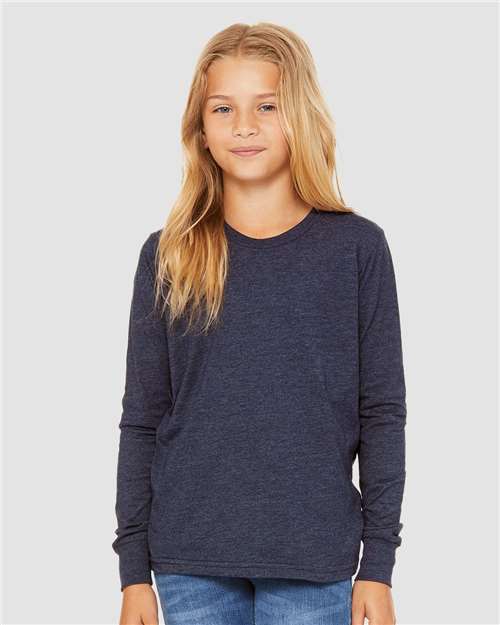 3501YCVC Youth Heather CVC Long Sleeve Tee