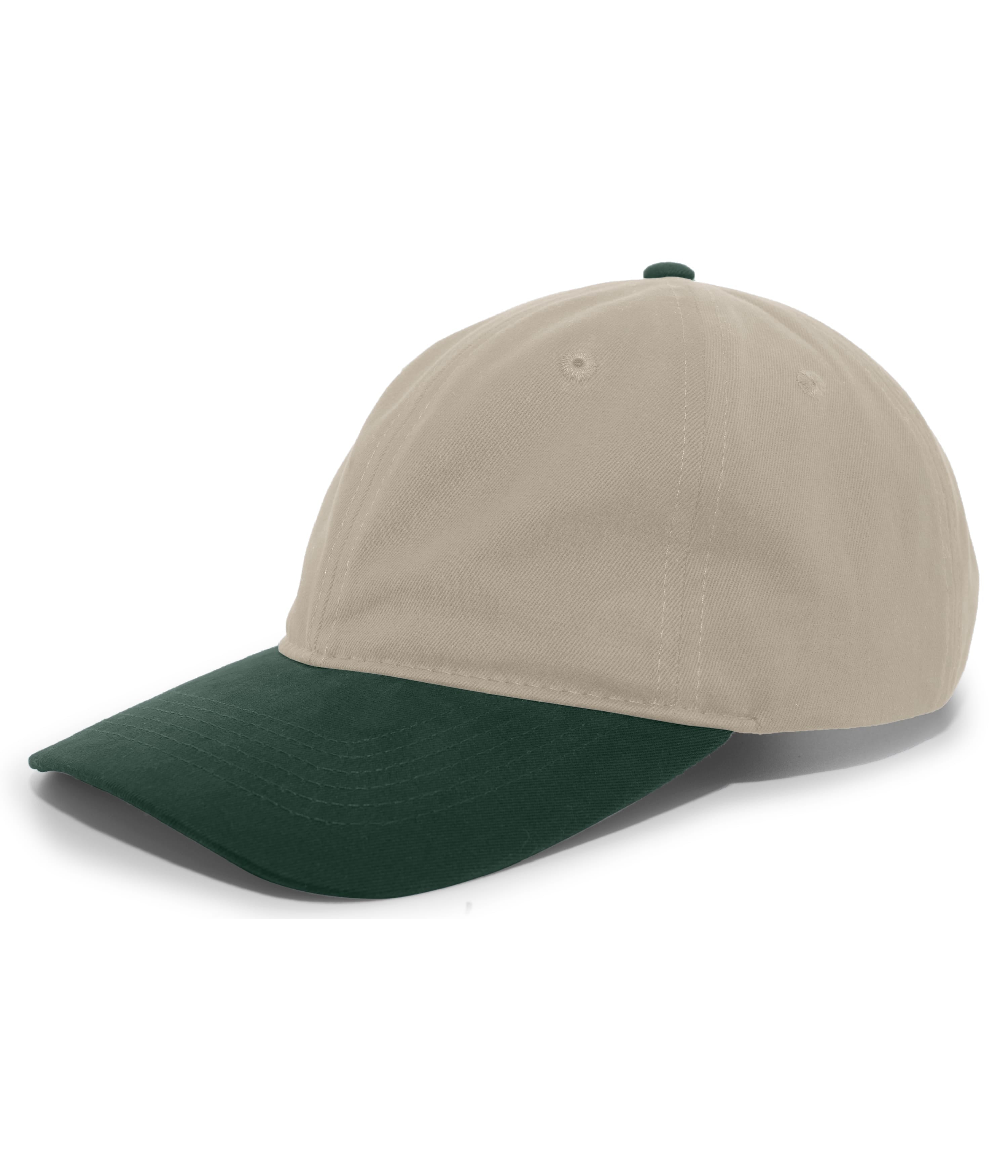 Brushed Cotton Twill Buckle Strap Adjustable Cap - OS - KHAKI/HUNTER