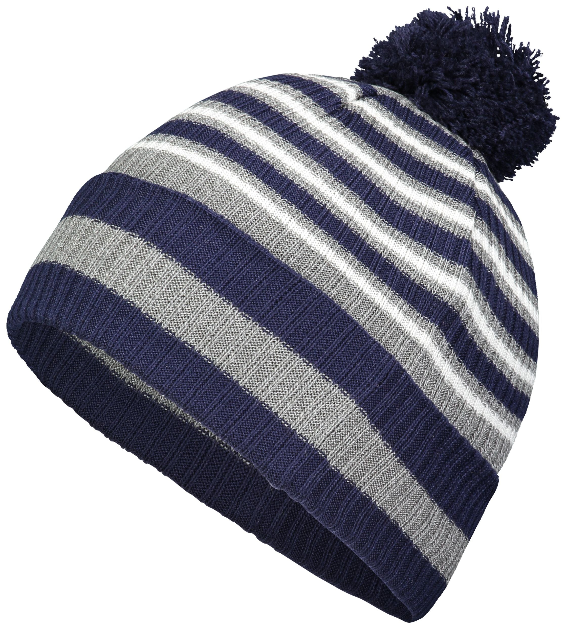 Spirit Pom Beanie - OS - NAVY/HEATHER GREY/WHITE