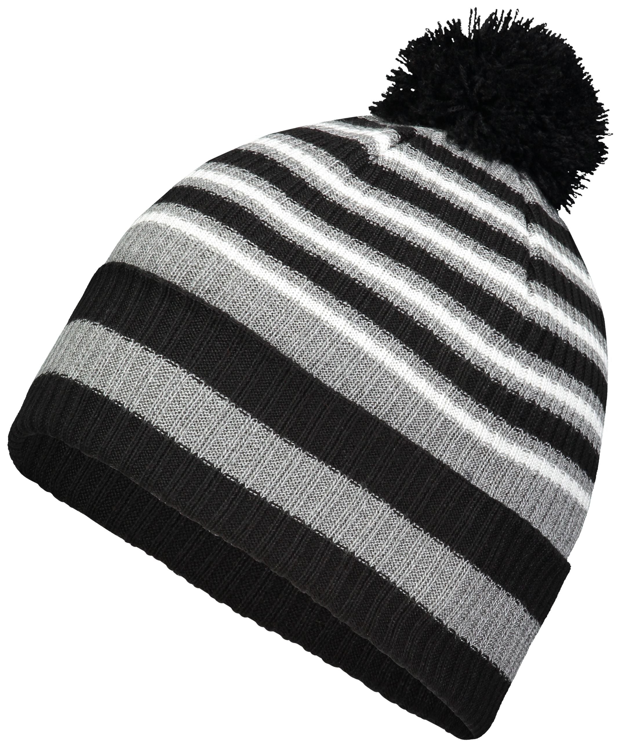 Spirit Pom Beanie - OS - BLACK/HEATHER GREY/WHITE
