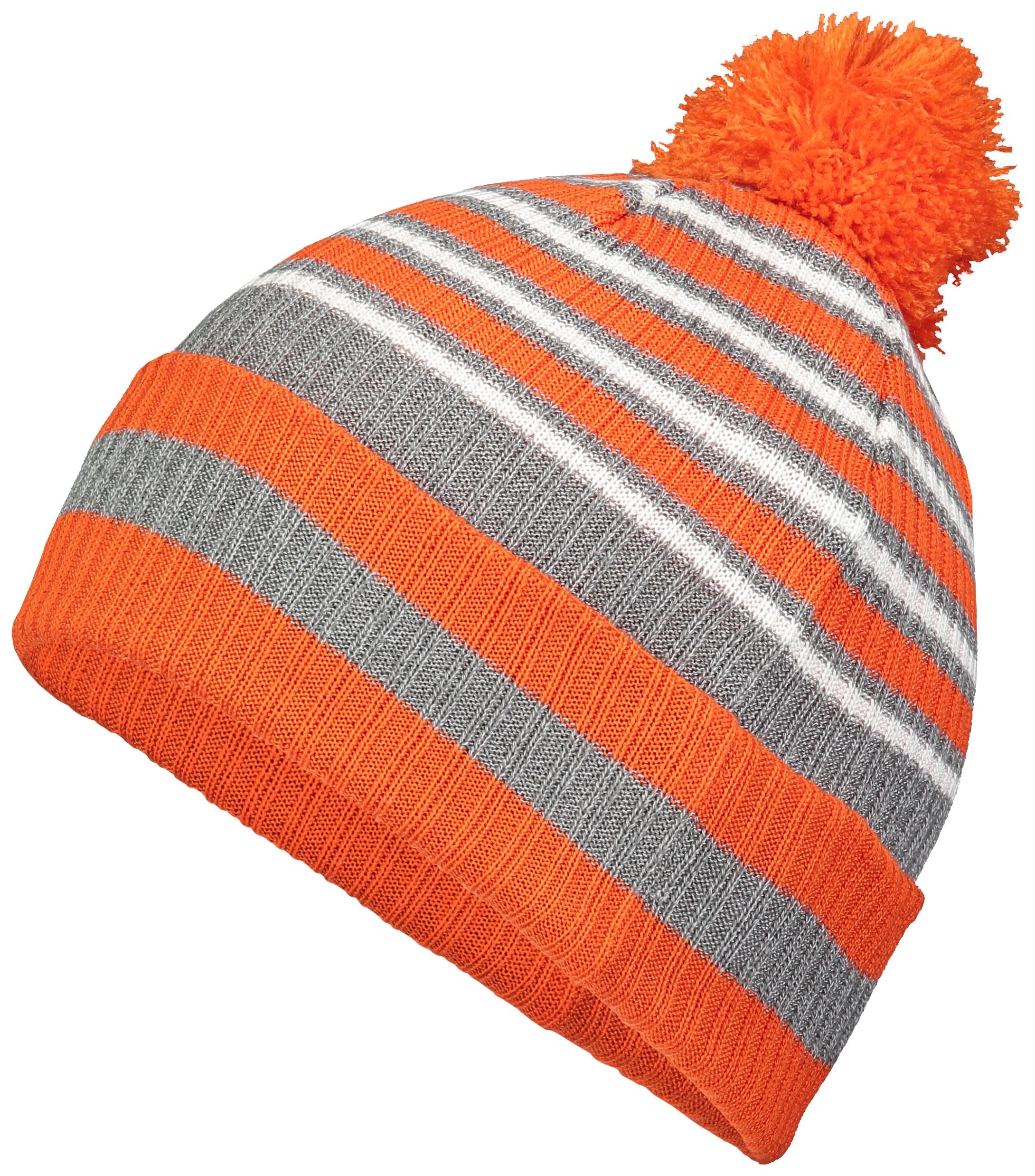 Spirit Pom Beanie - OS - ORANGE/HEATHER GREY/WHITE