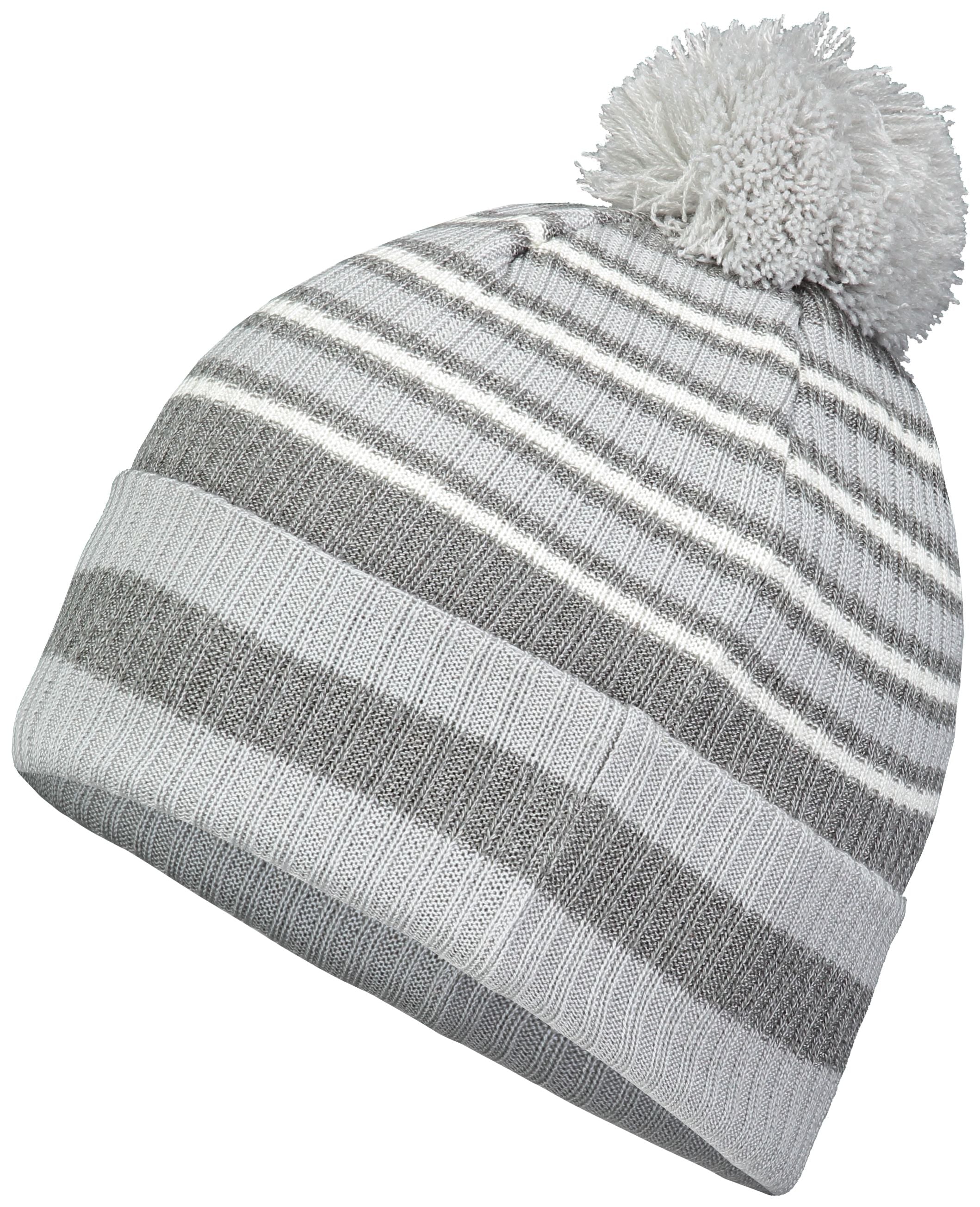 Spirit Pom Beanie - OS - SILVER/HEATHER GREY/WHITE