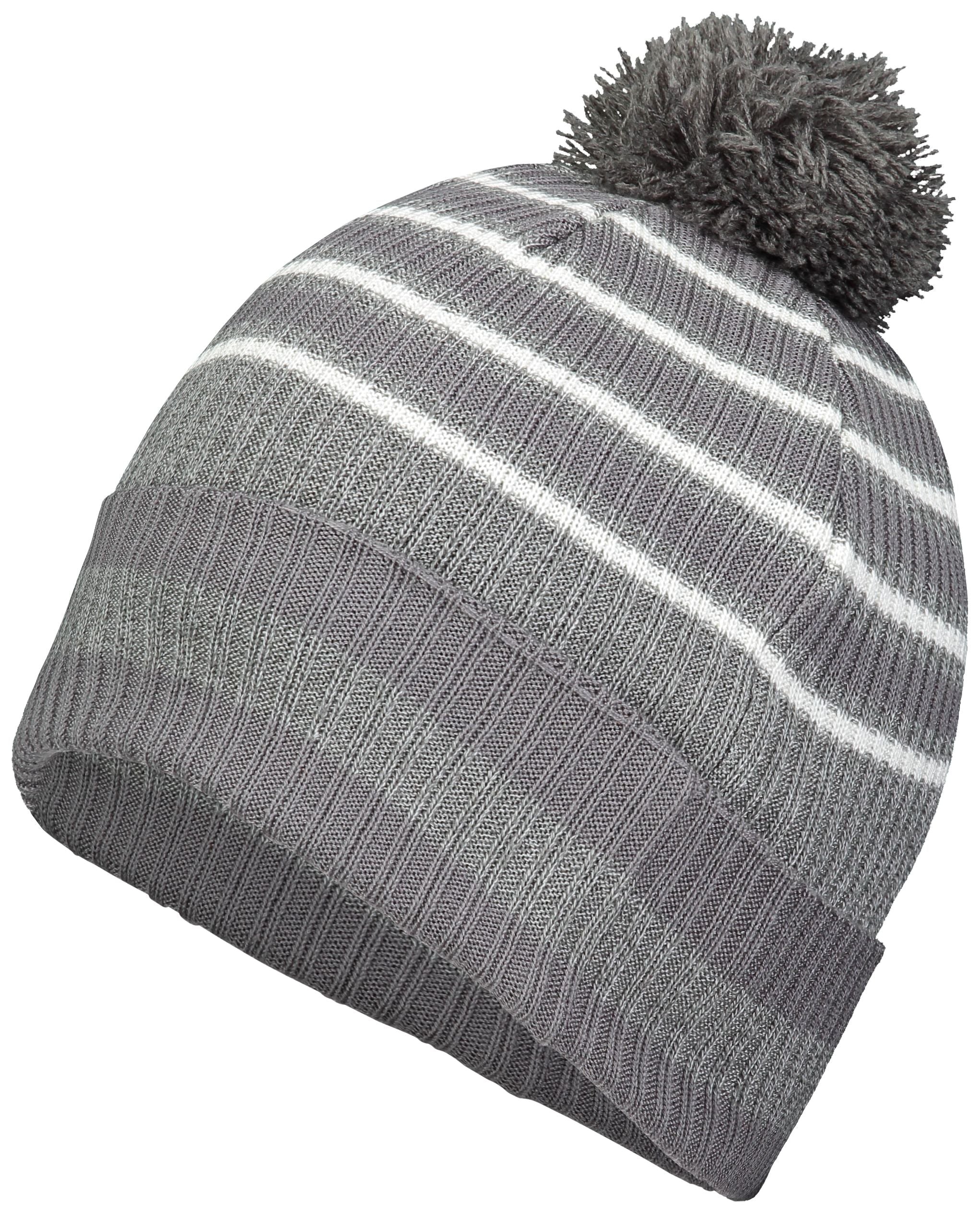Spirit Pom Beanie - OS - GRAPHITE/HEATHER GREY/WHITE