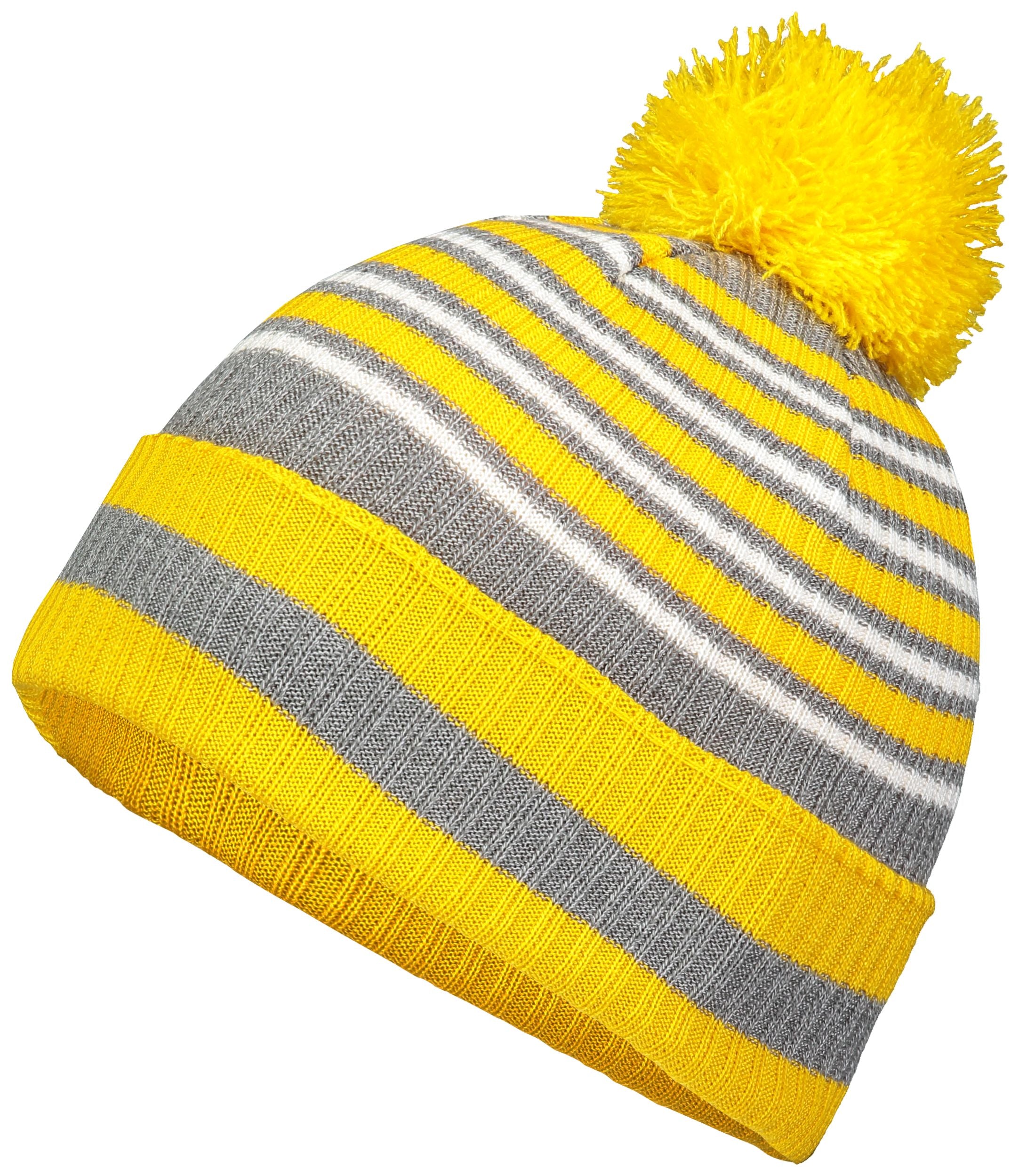 Spirit Pom Beanie - OS - GOLD/HEATHER GREY/WHITE
