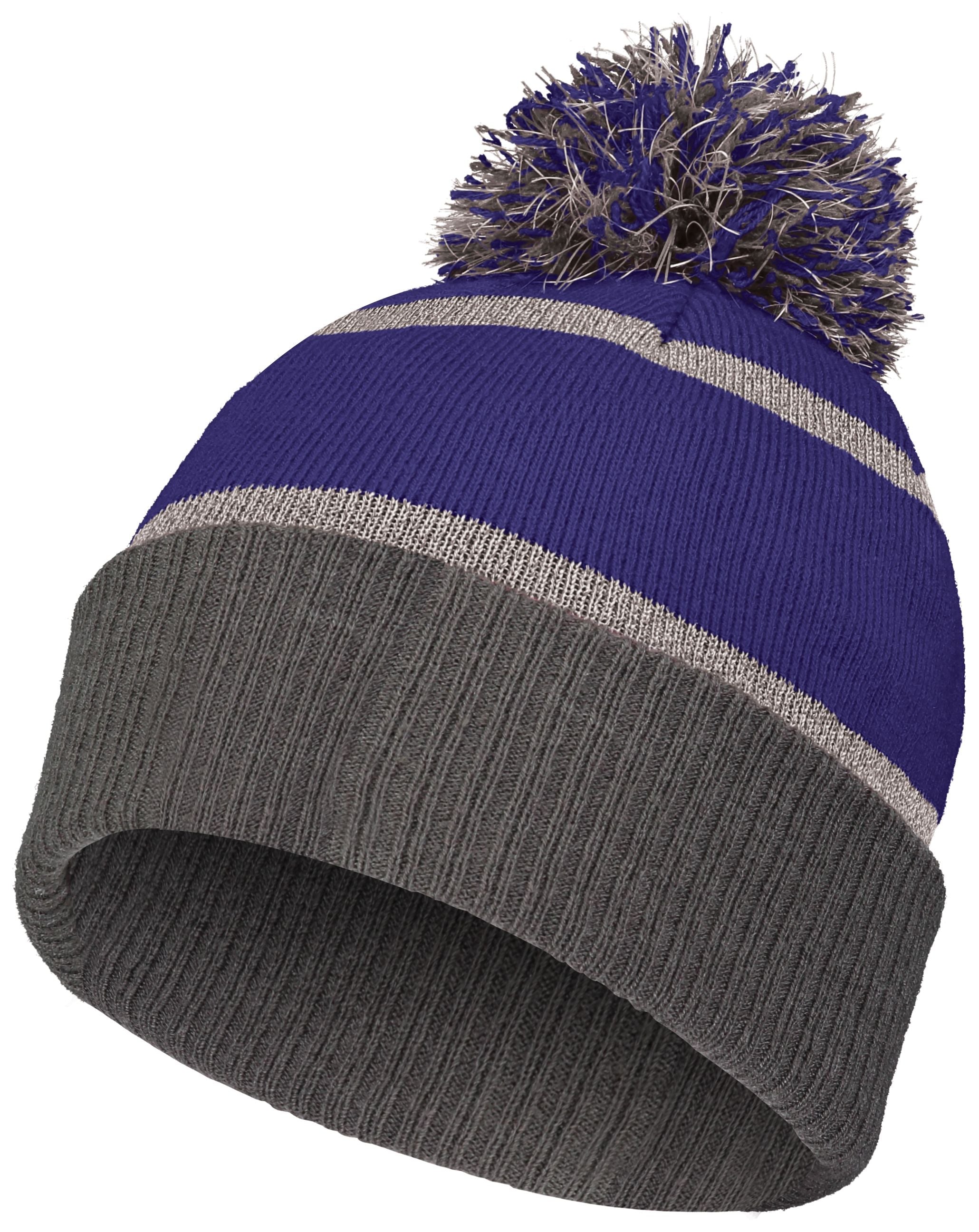 Reflective Beanie - OS - PURPLE/CARBON