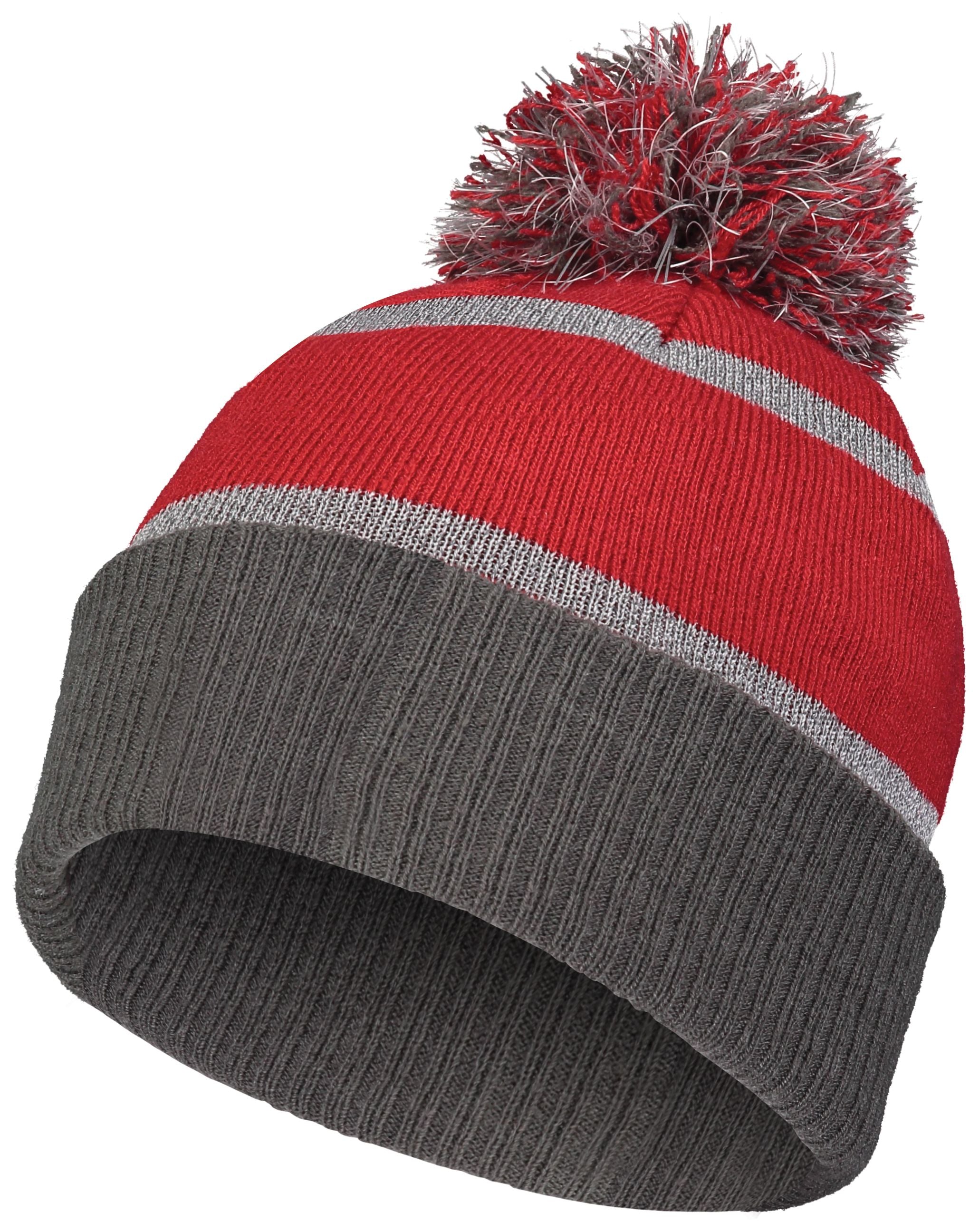 Reflective Beanie - OS - SCARLET/CARBON