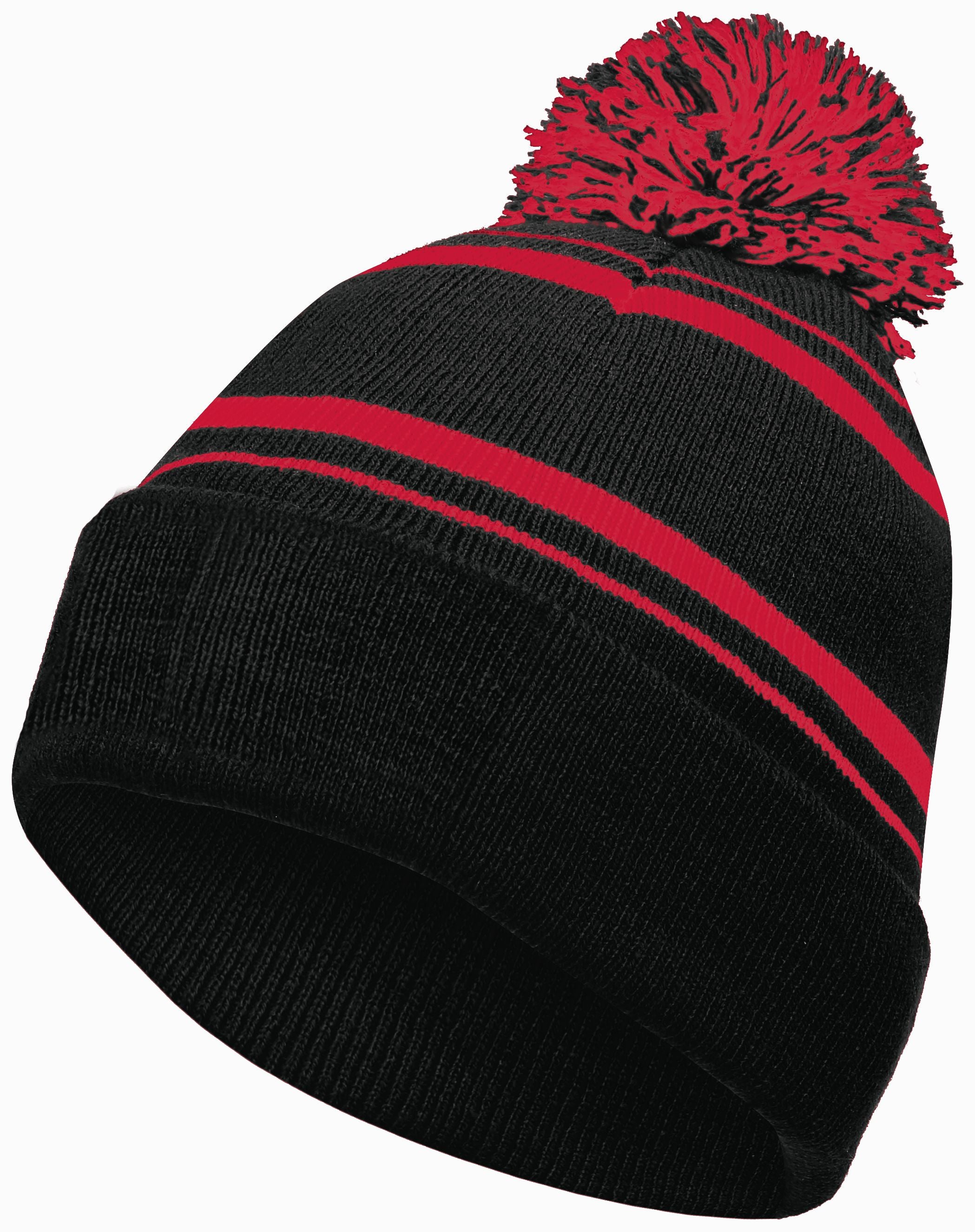 Homecoming Beanie - OS - BLACK/SCARLET