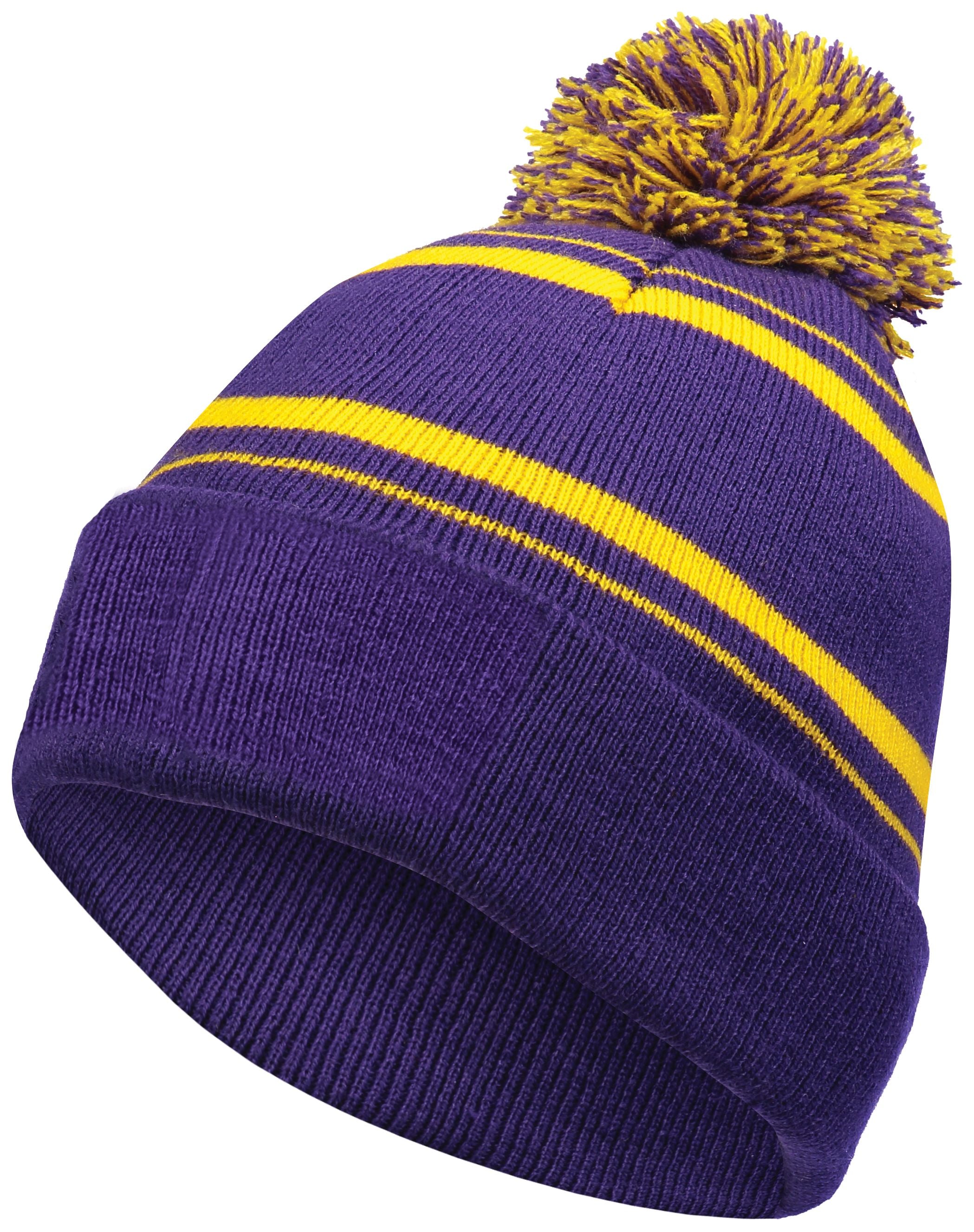 Homecoming Beanie - OS - PURPLE/LIGHT GOLD