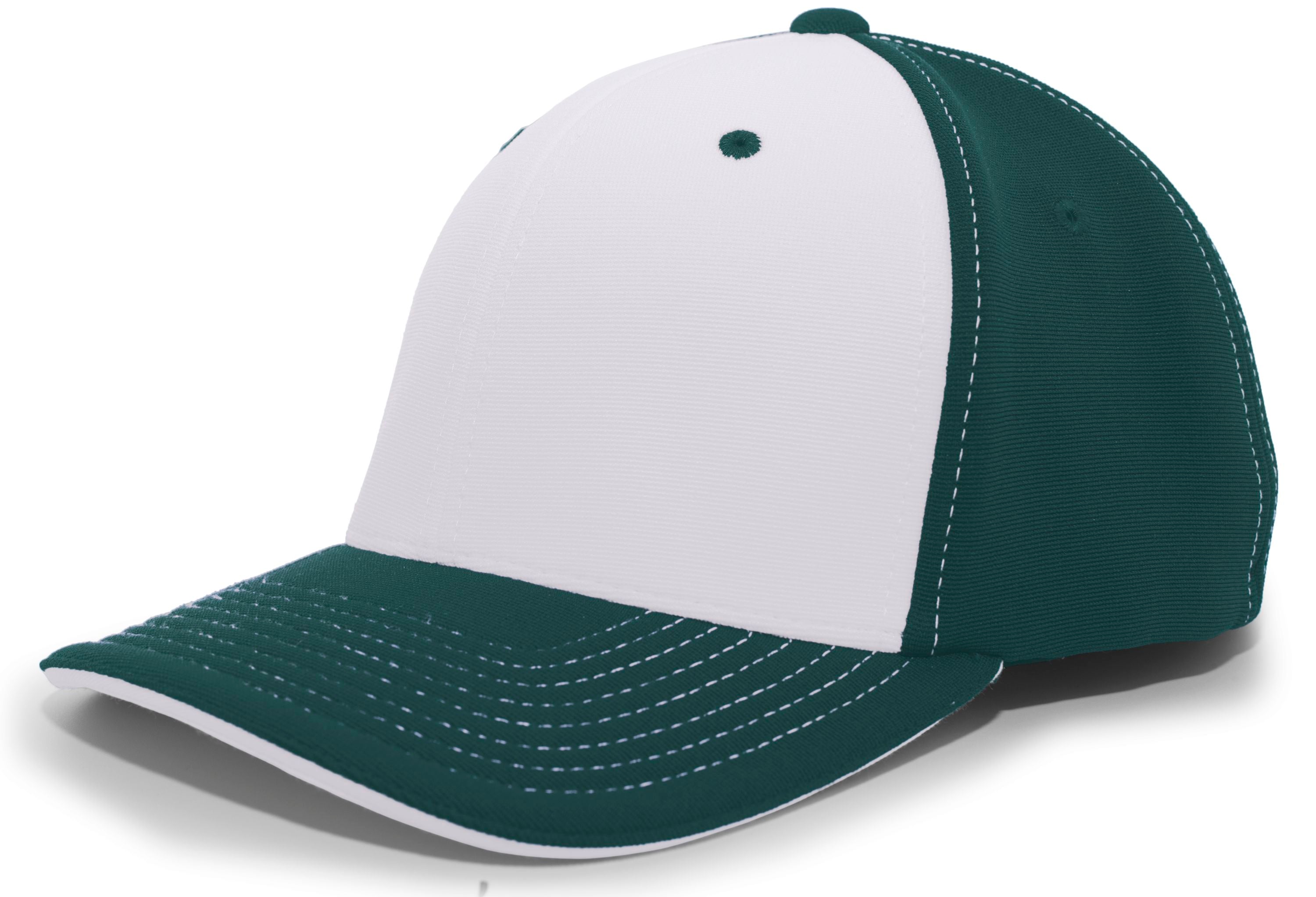 M2 Performance PacFlex Contrast Cap - XS - SILVER/DARK GREEN/DARK GREEN