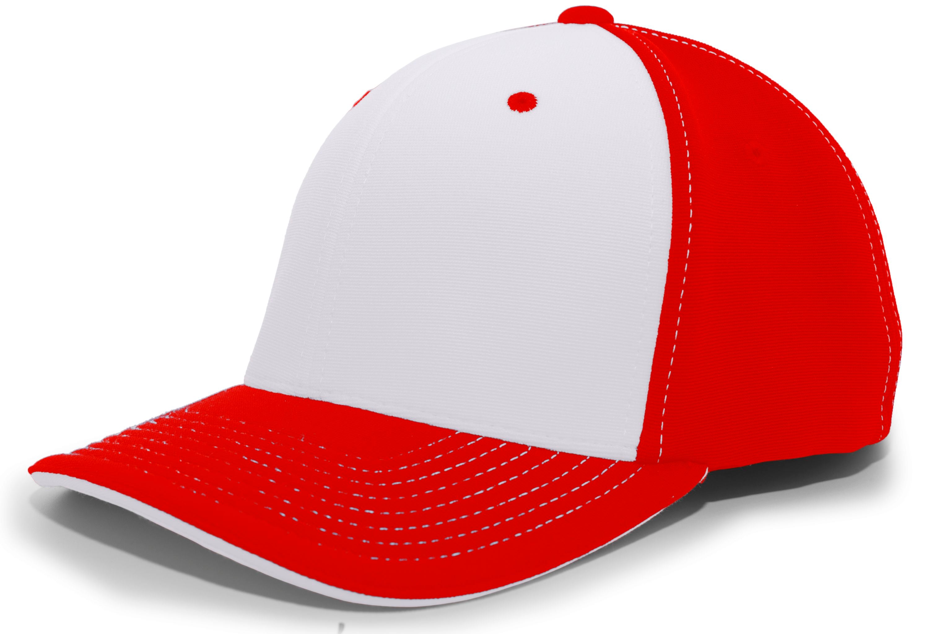 M2 Performance PacFlex Contrast Cap - XS - SILVER/RED/RED