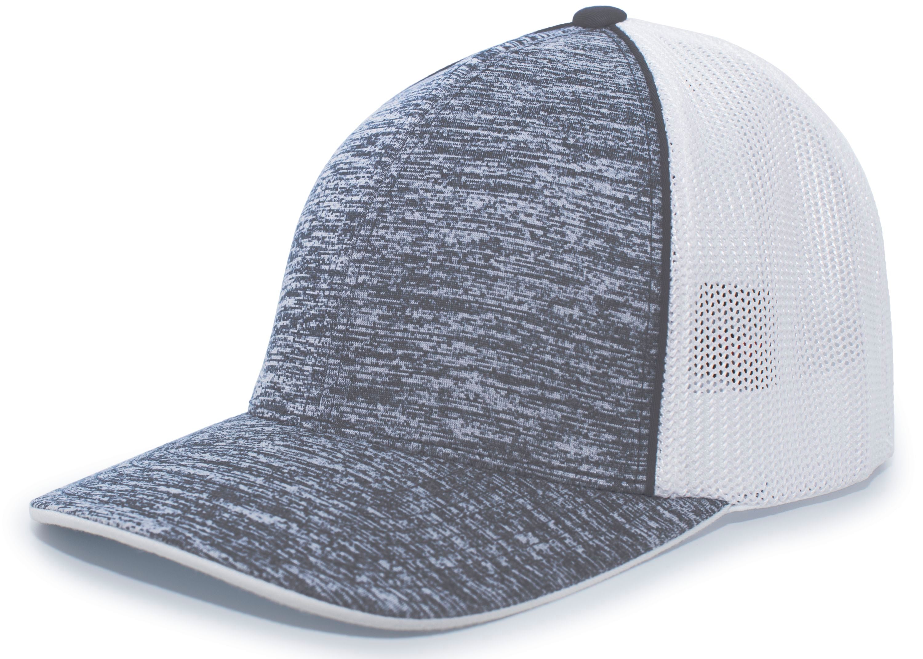 Aggressive Heather Trucker PacFlex Cap - XS - GRAPHITE HEATHER/WHITE/GRAPHITE HEATHER