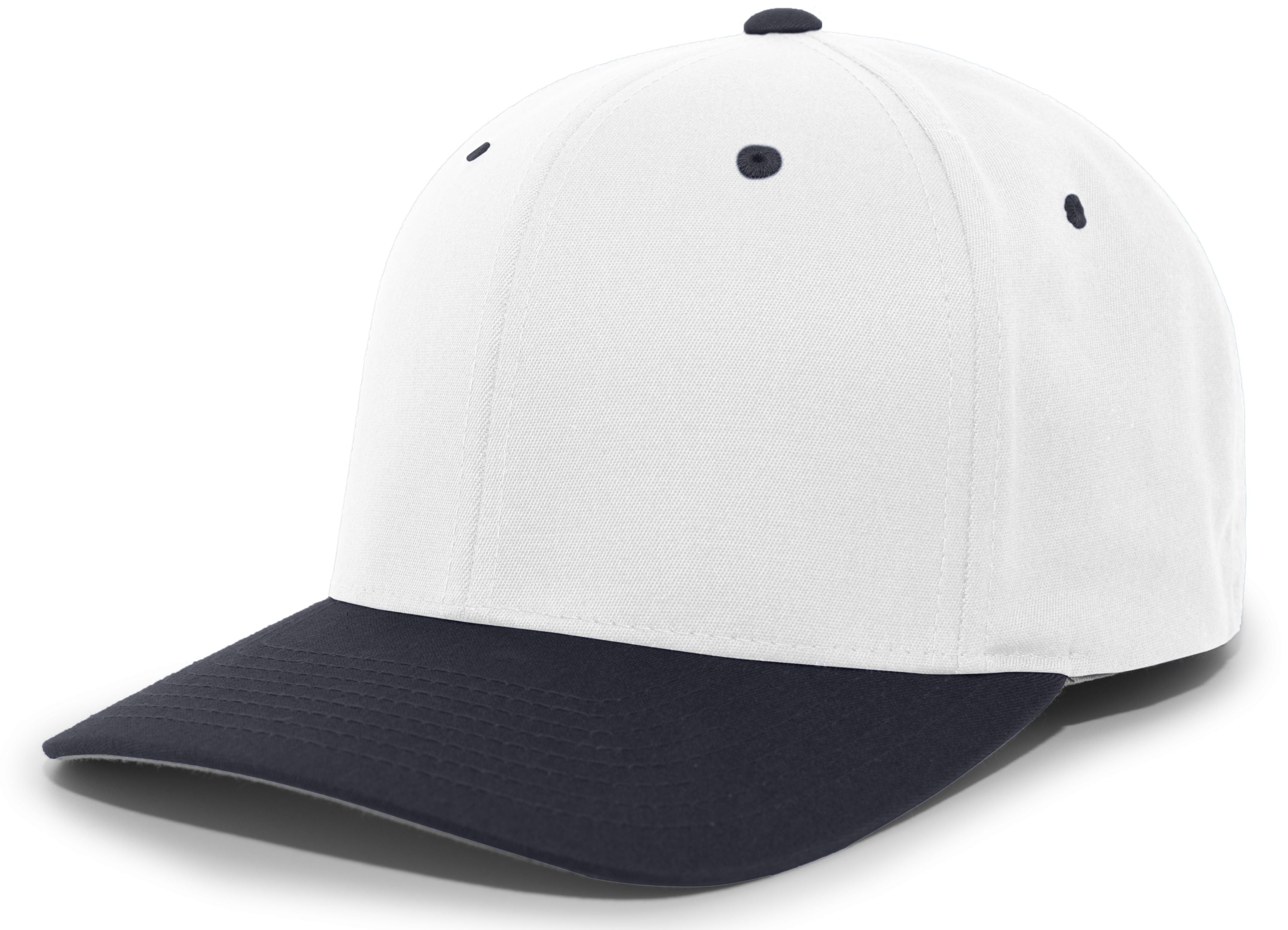 Twill Stretchfit Cap - XS - WHITE/NAVY