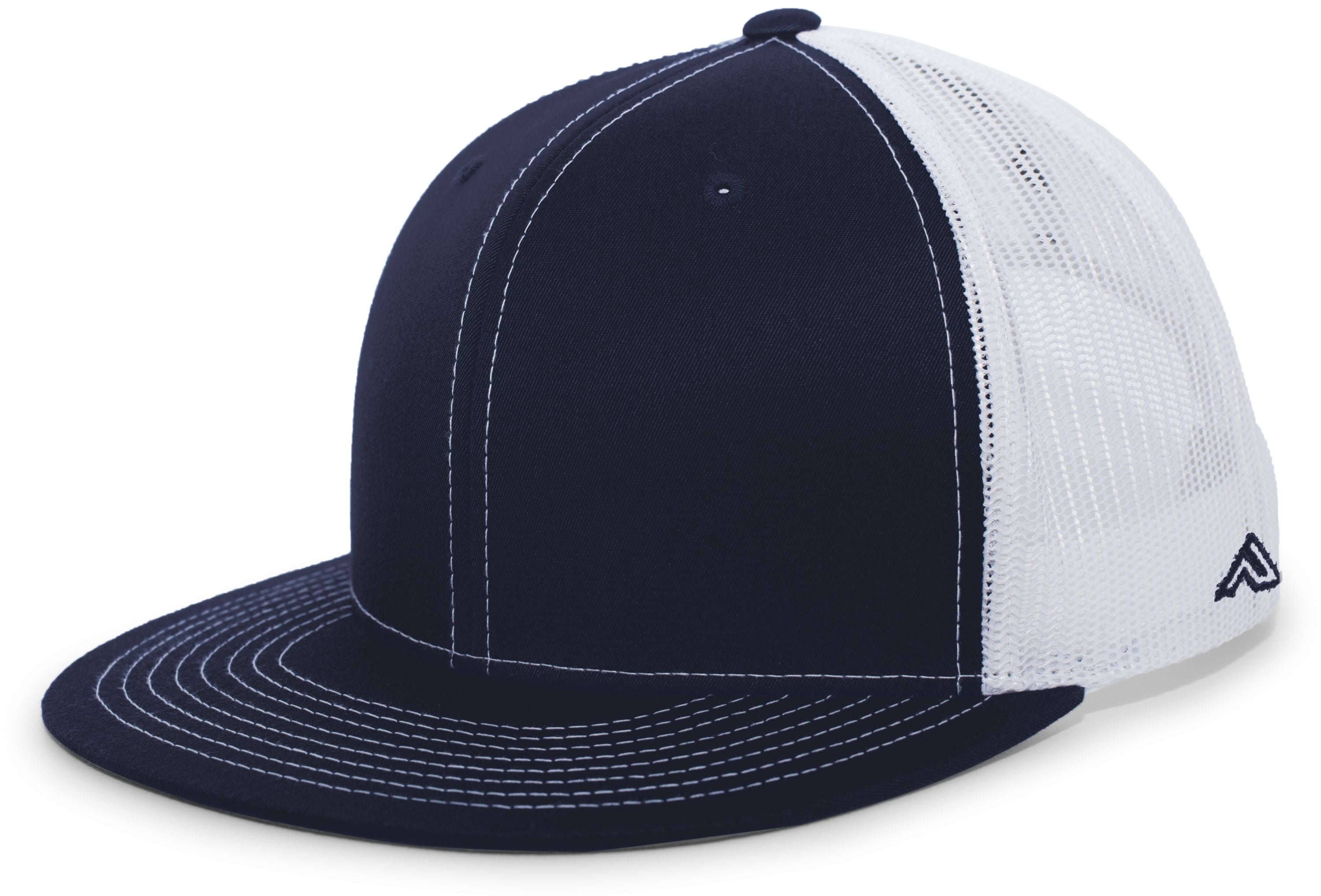 D-Series Trucker Snapback Cap - OS - NAVY/WHITE/NAVY