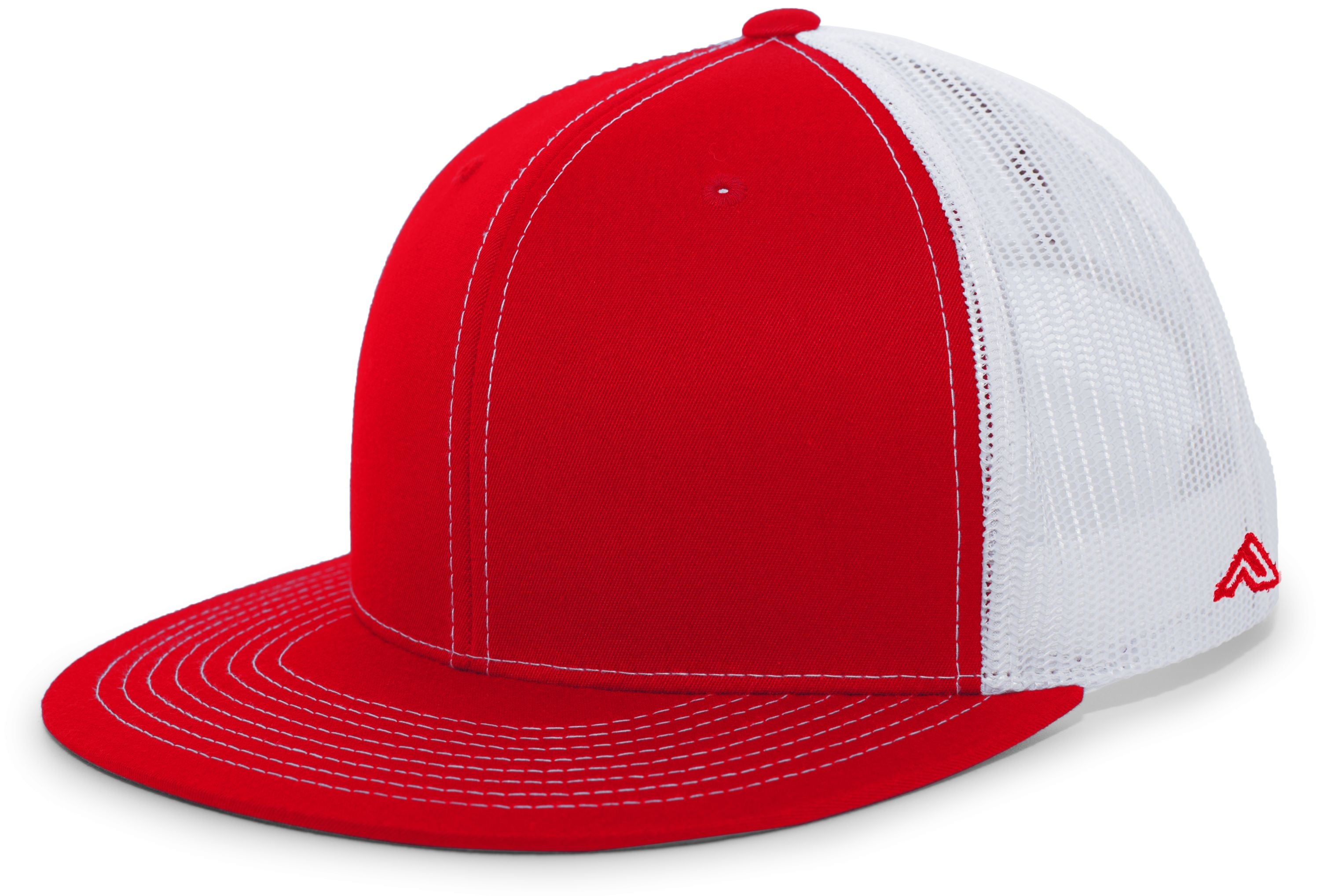 D-Series Trucker Snapback Cap - OS - RED/WHITE/RED