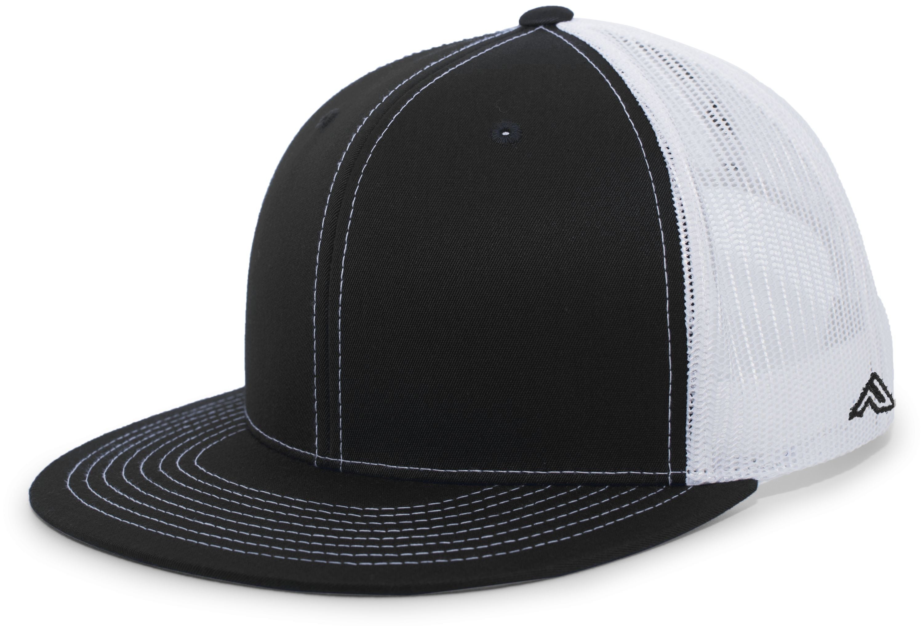 D-Series Trucker Snapback Cap - OS - BLACK/WHITE/BLACK