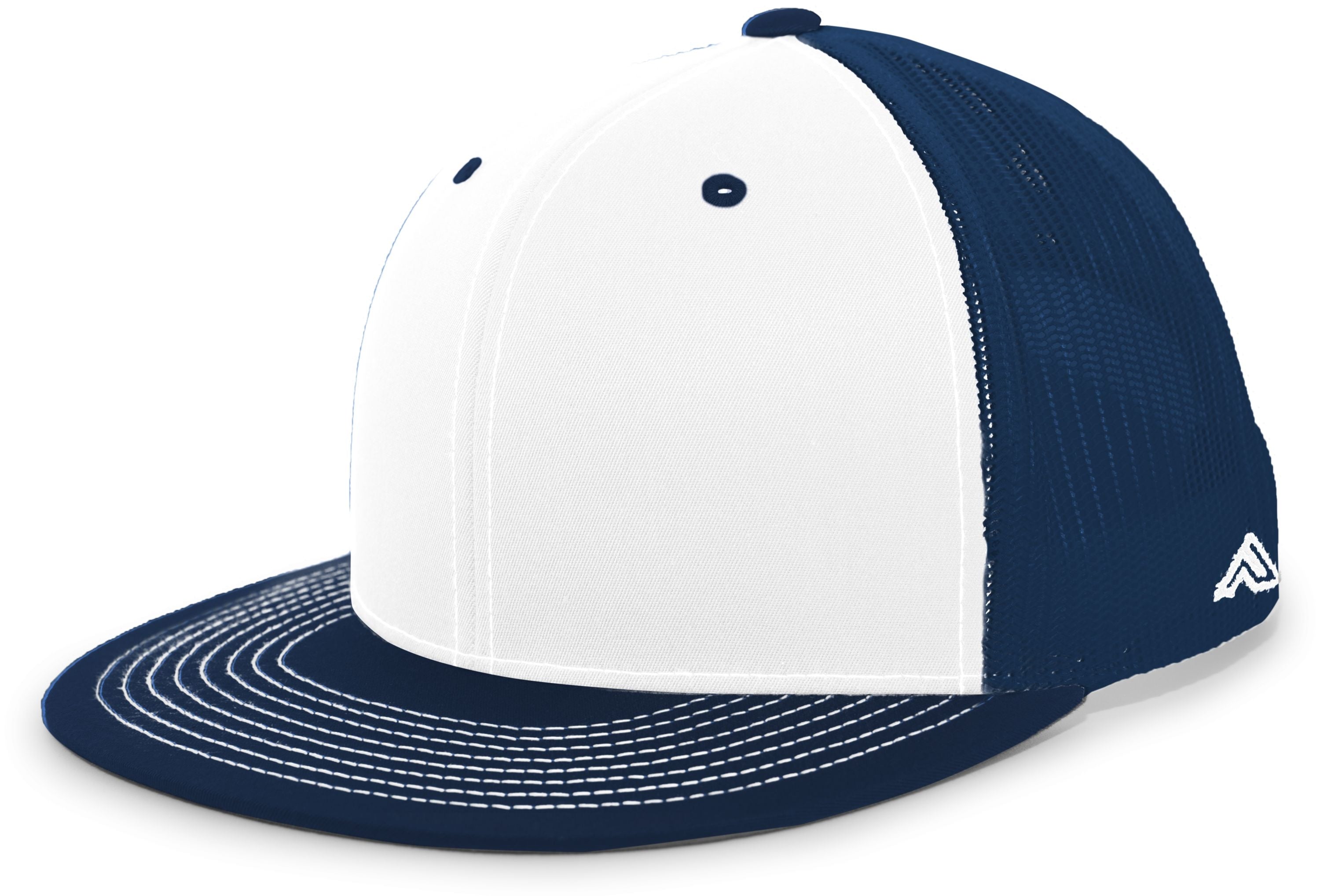 D-Series Trucker Snapback Cap - OS - WHITE/NAVY/NAVY