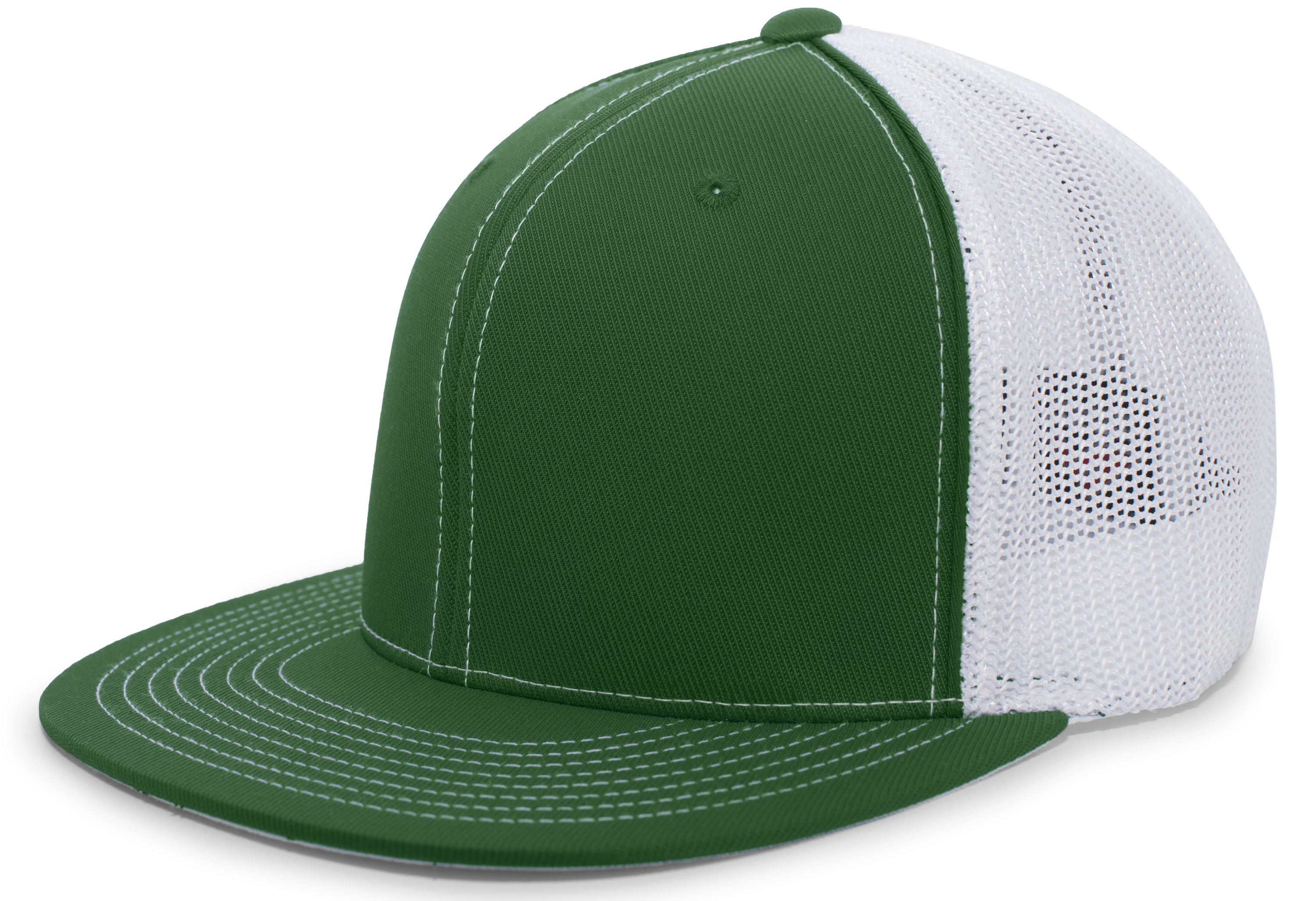 D-Series Trucker PacFlex Cap - XS - DARK GREEN/WHITE/DARK GREEN