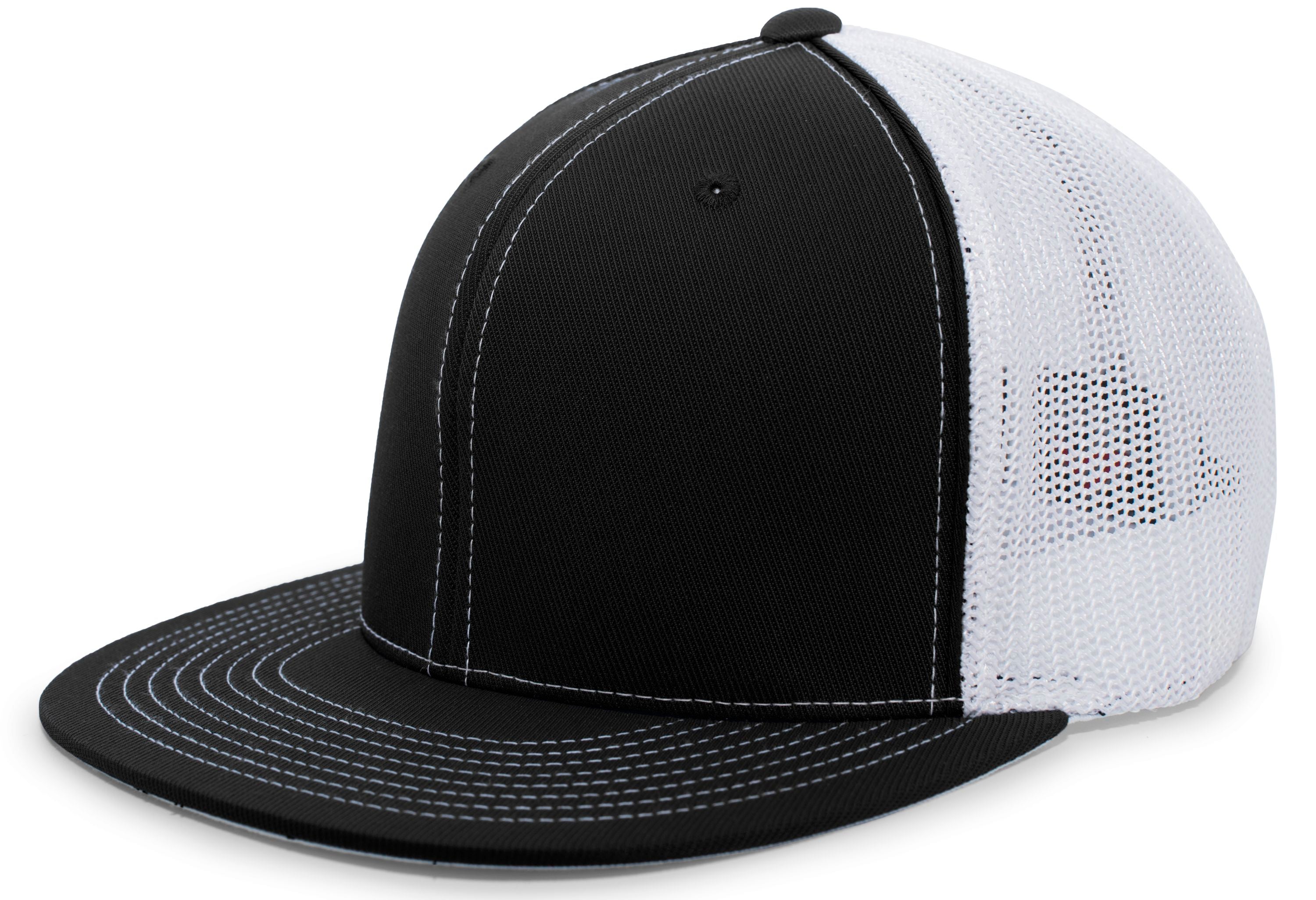 D-Series Trucker PacFlex Cap - XS - BLACK/WHITE/BLACK