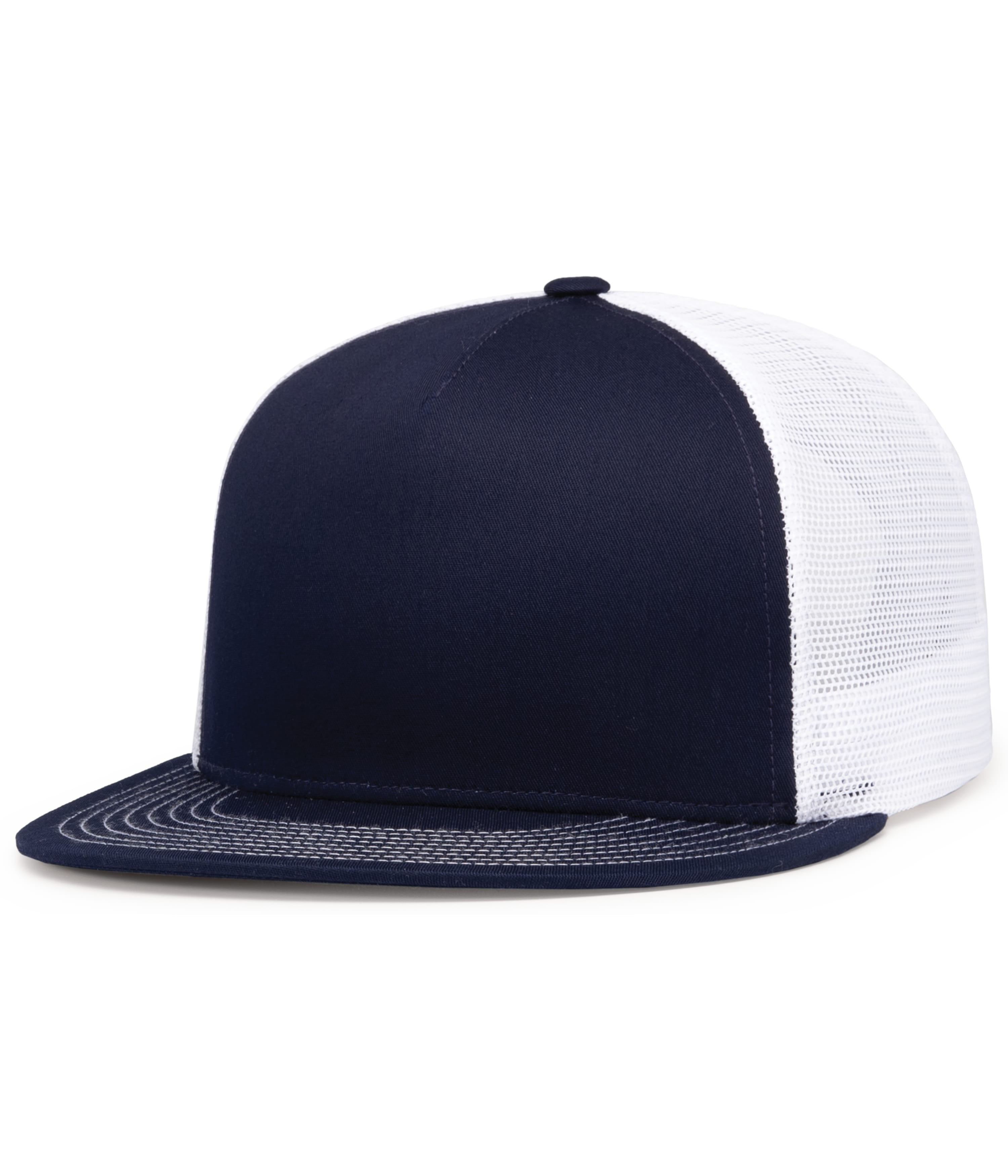 D-SERIES 5-PANEL TRUCKER SNAPBACK CAP - OS - TRUE NAVY/WHITE/TRUE NAVY
