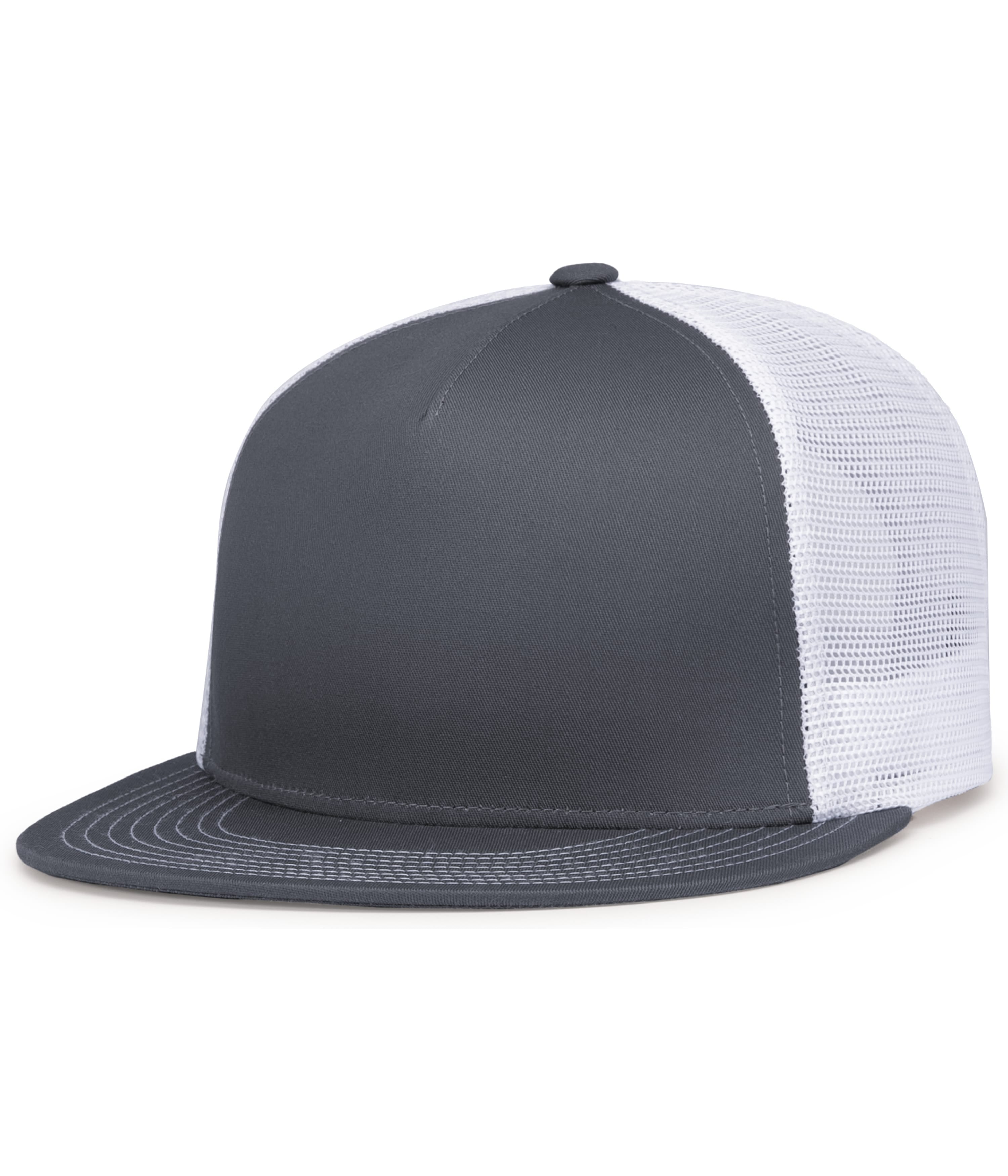 D-SERIES 5-PANEL TRUCKER SNAPBACK CAP - OS - GRAPHITE/WHITE/GRAPHITE