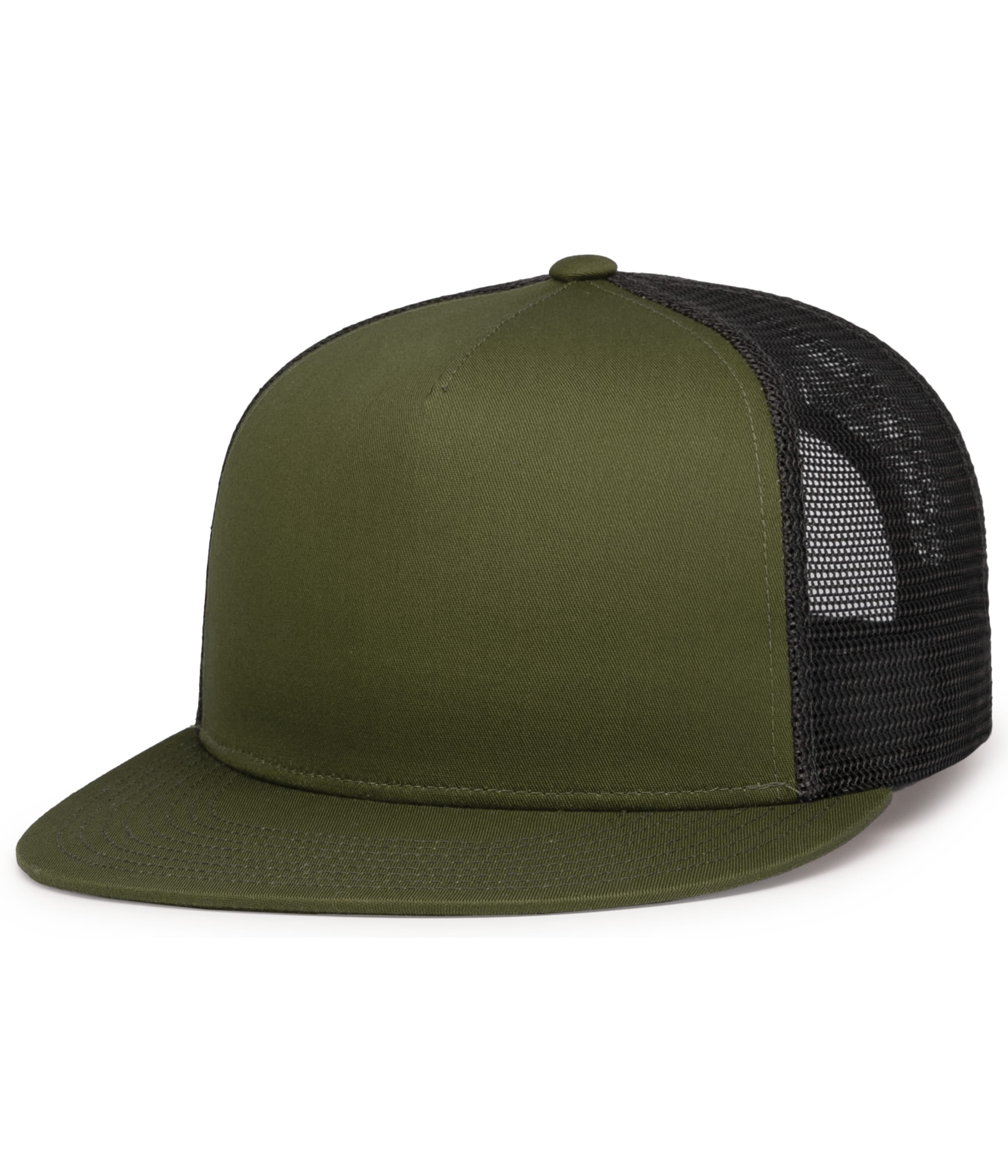 D-SERIES 5-PANEL TRUCKER SNAPBACK CAP - OS - MOSS/LT CHARCOAL/MOSS