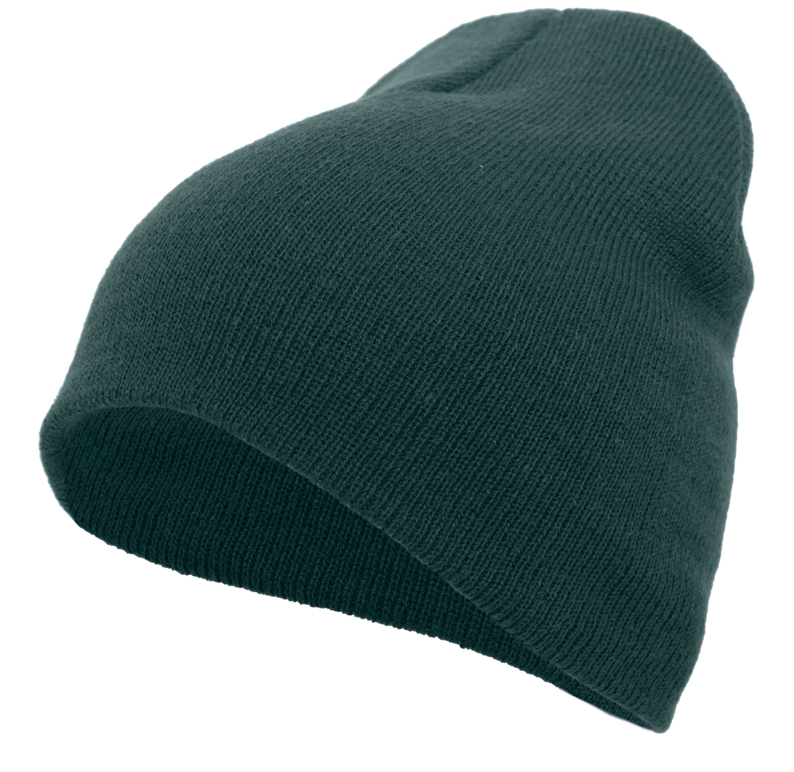 Basic Knit Beanie - OS - DARK GREEN