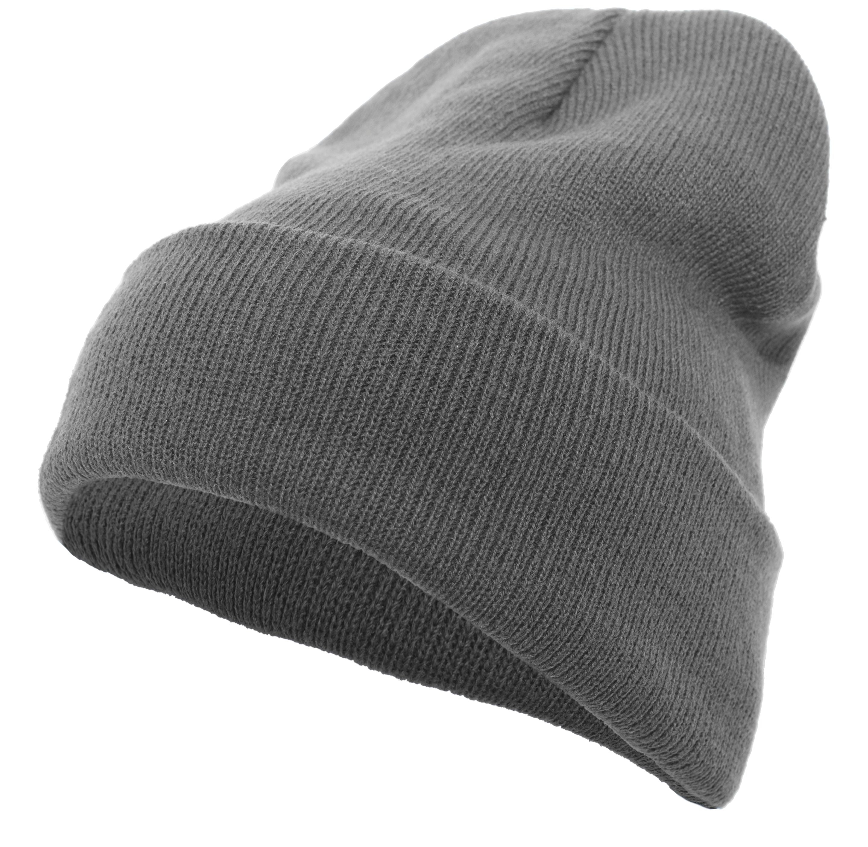 Knit Fold Over Beanie - OS - GRAPHITE