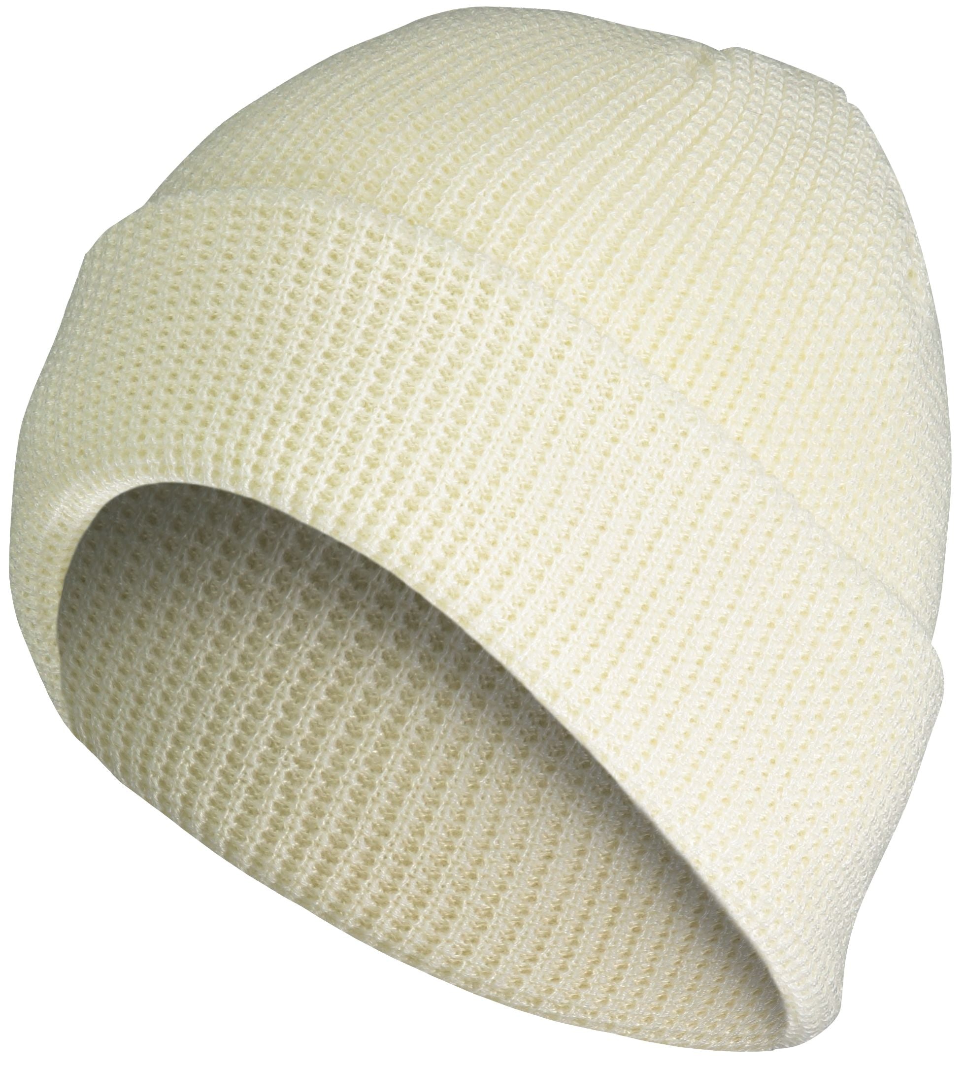 Waffle Knit Cuff Beanie - OS - CREAM