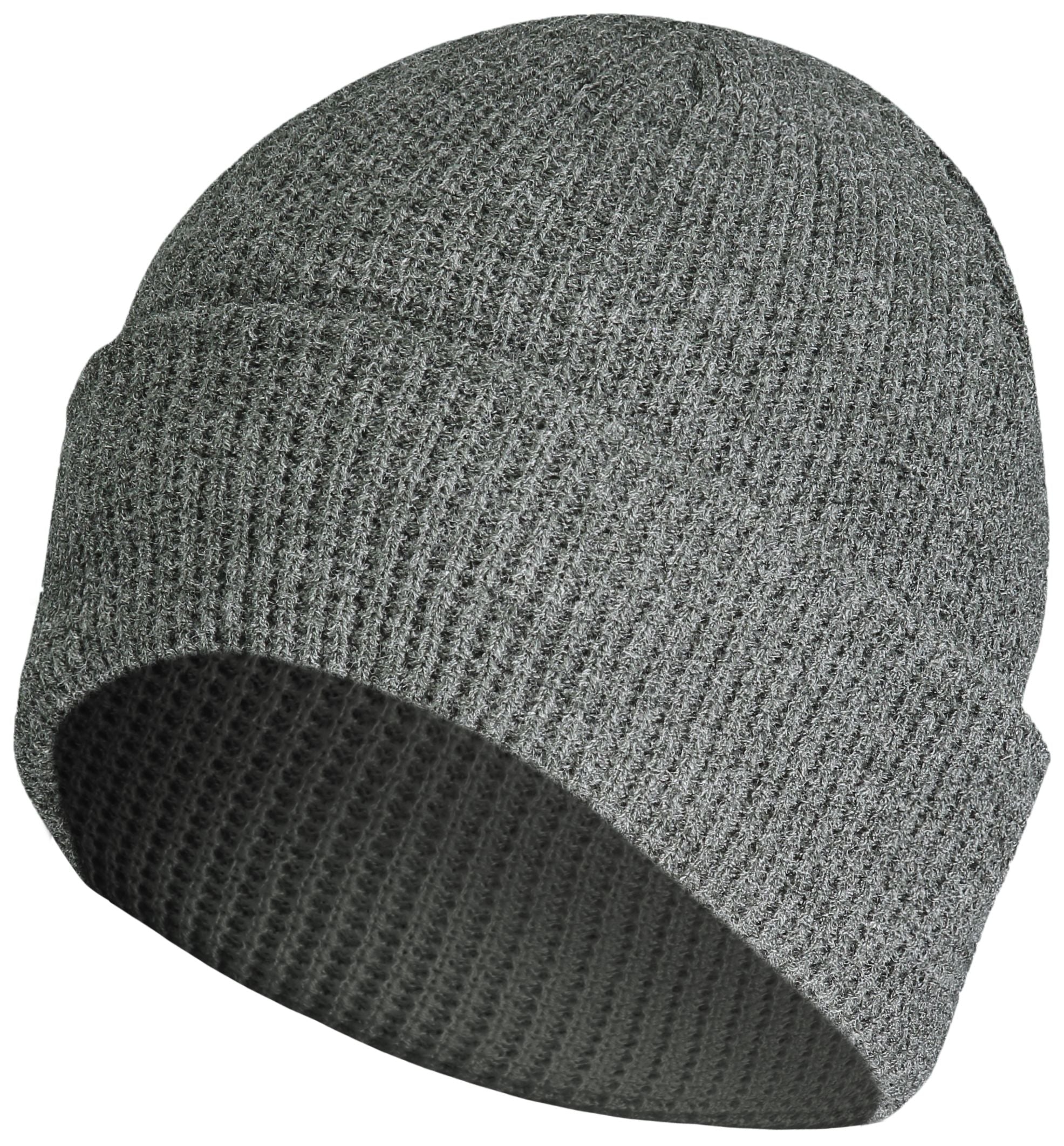 Waffle Knit Cuff Beanie - OS - GRAPHITE