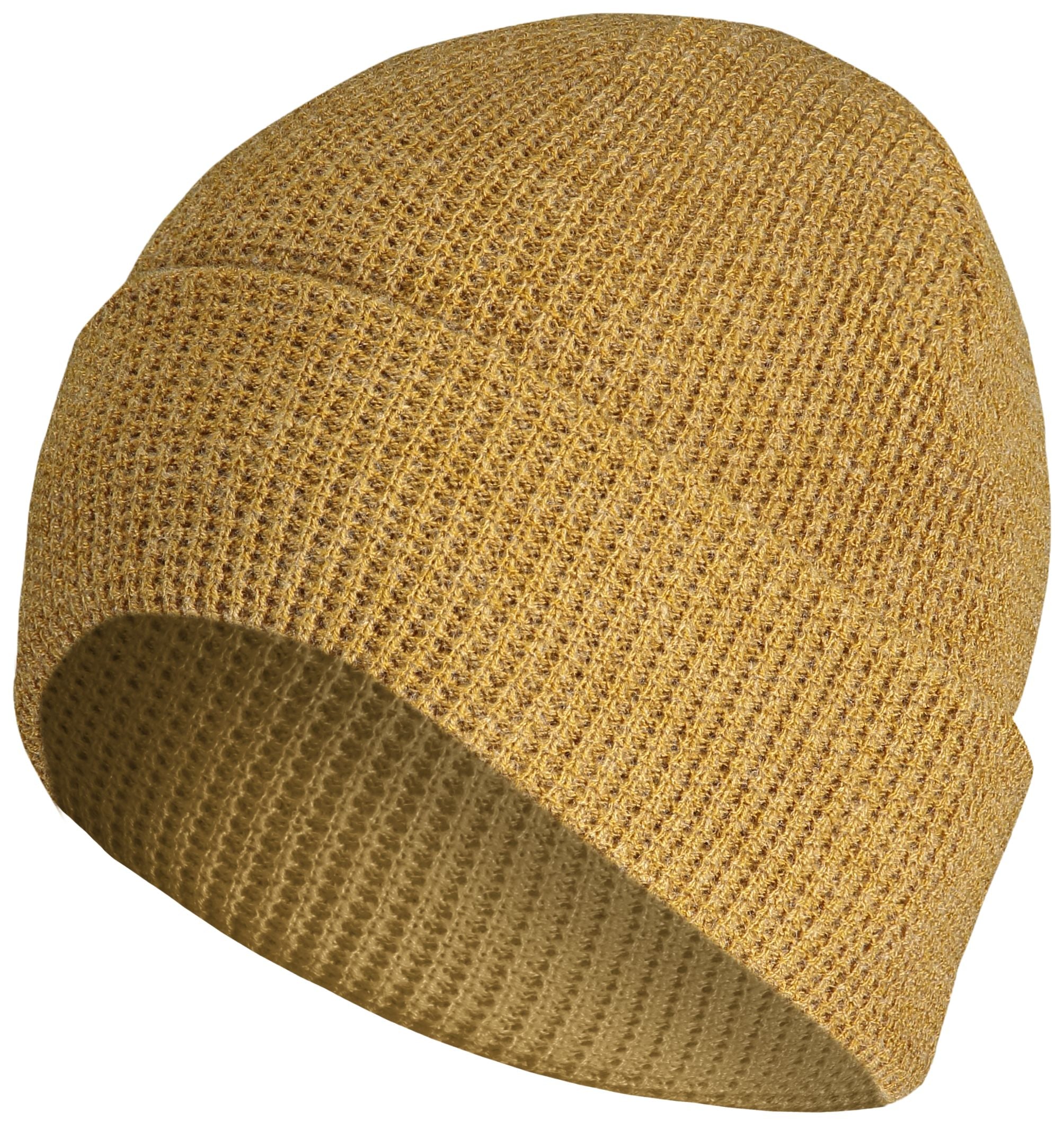 Waffle Knit Cuff Beanie - OS - CARAMEL