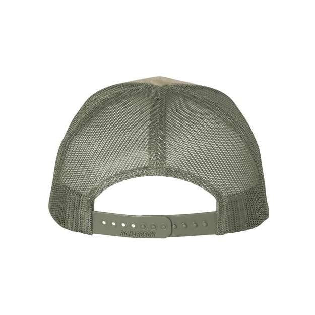 Genuine Leather Patch - Richardson 112FP Five-Panel Trucker Cap
