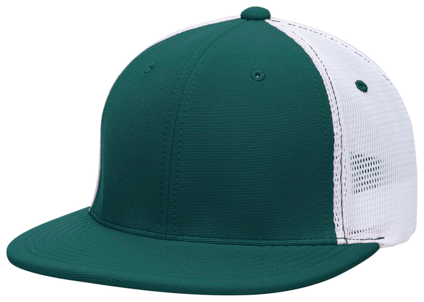 Premium M2 Performance Trucker Flexfit® Cap - XS - DARK GREEN/WHITE/DARK GREEN