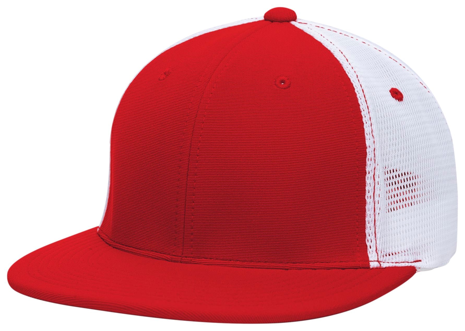 Premium M2 Performance Trucker Flexfit® Cap - XS - RED/WHITE/RED