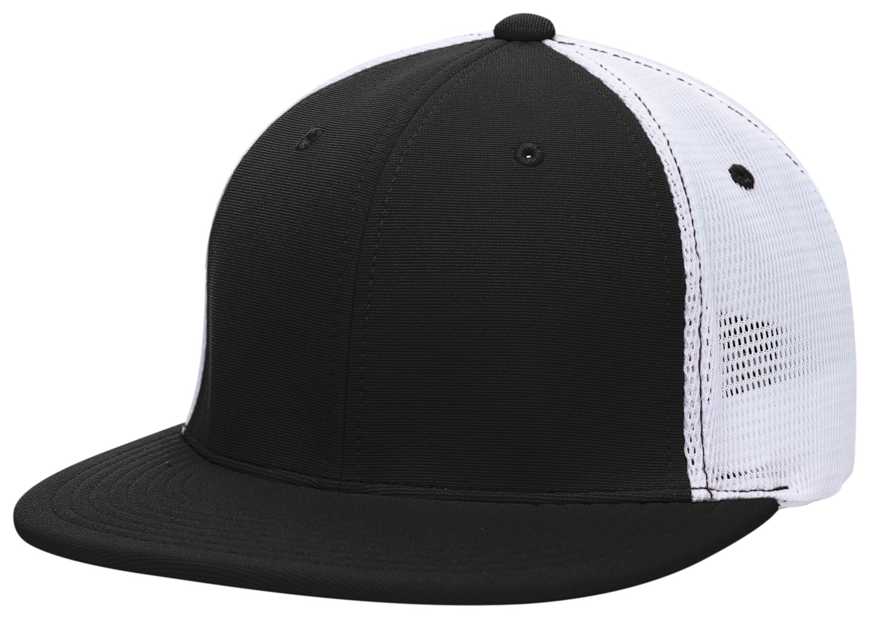 Premium M2 Performance Trucker Flexfit® Cap - XS - BLACK/WHITE/BLACK