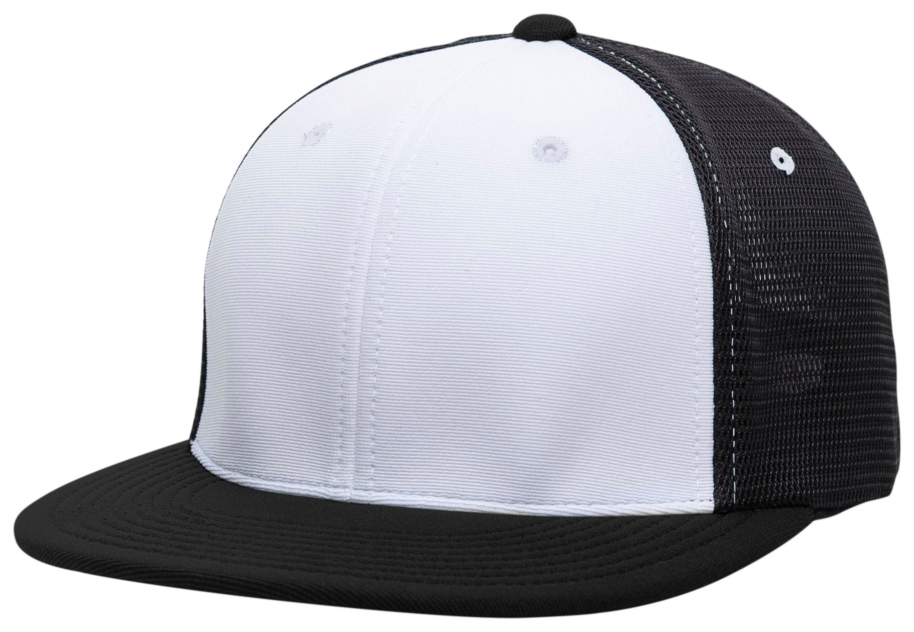Premium M2 Performance Trucker Flexfit® Cap - XS - WHITE/BLACK/BLACK