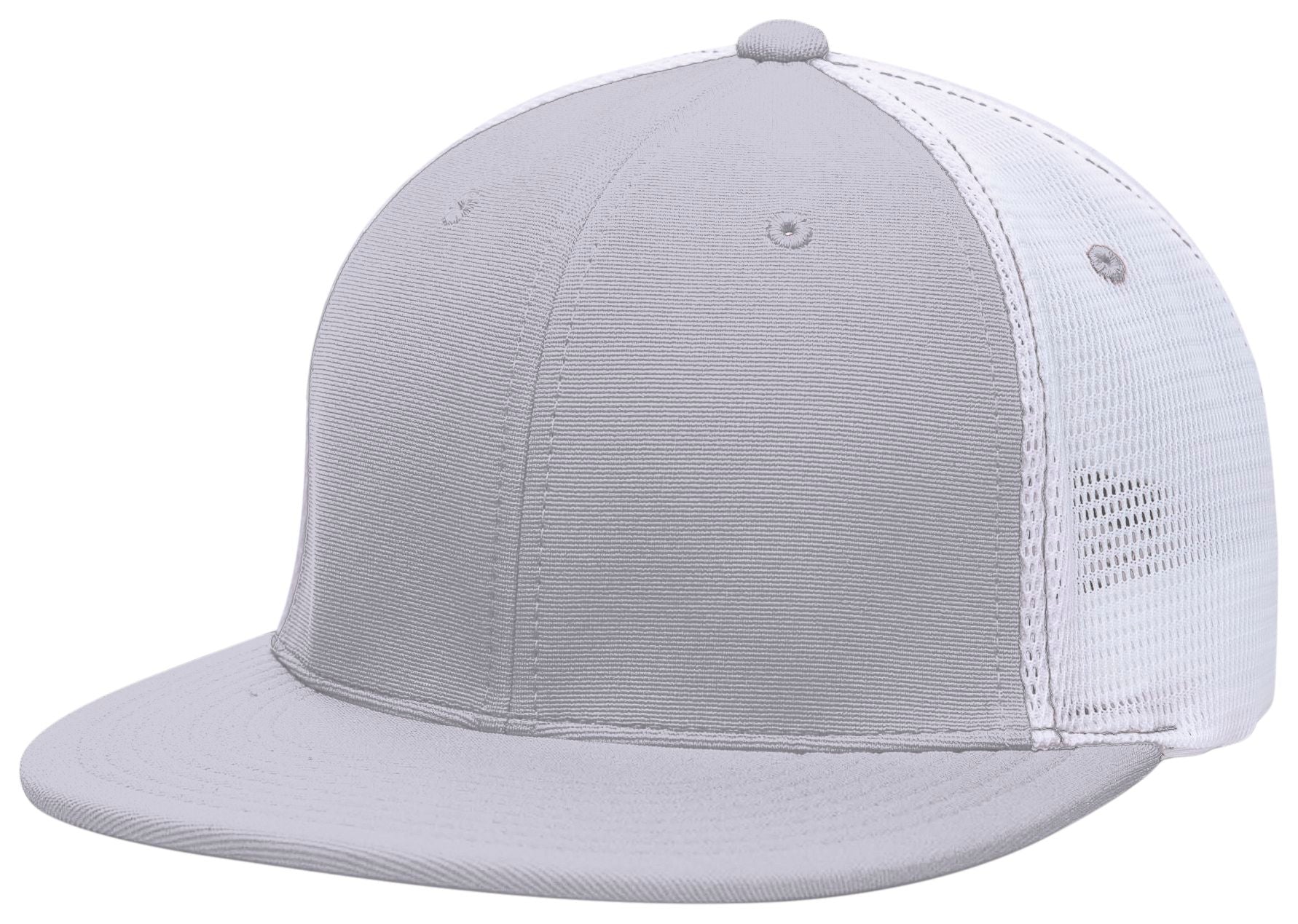 Premium M2 Performance Trucker Flexfit® Cap - XS - SILVER/WHITE/SILVER