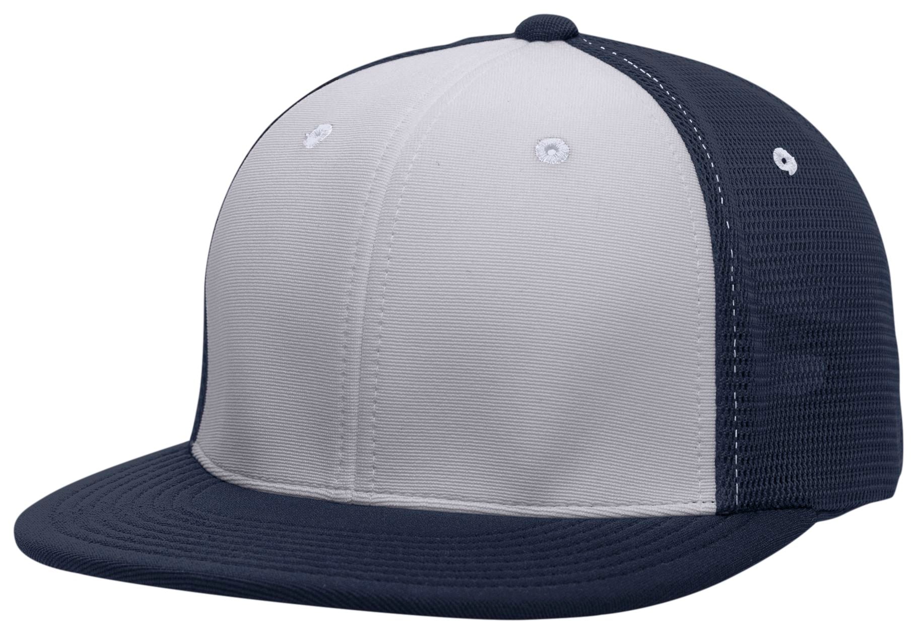 Premium M2 Performance Trucker Flexfit® Cap - XS - SILVER/NAVY/NAVY