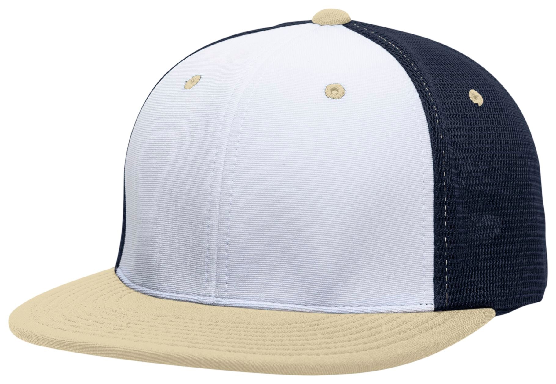 Premium M2 Performance Trucker Flexfit® Cap - XS - WHITE/NAVY/VEGAS