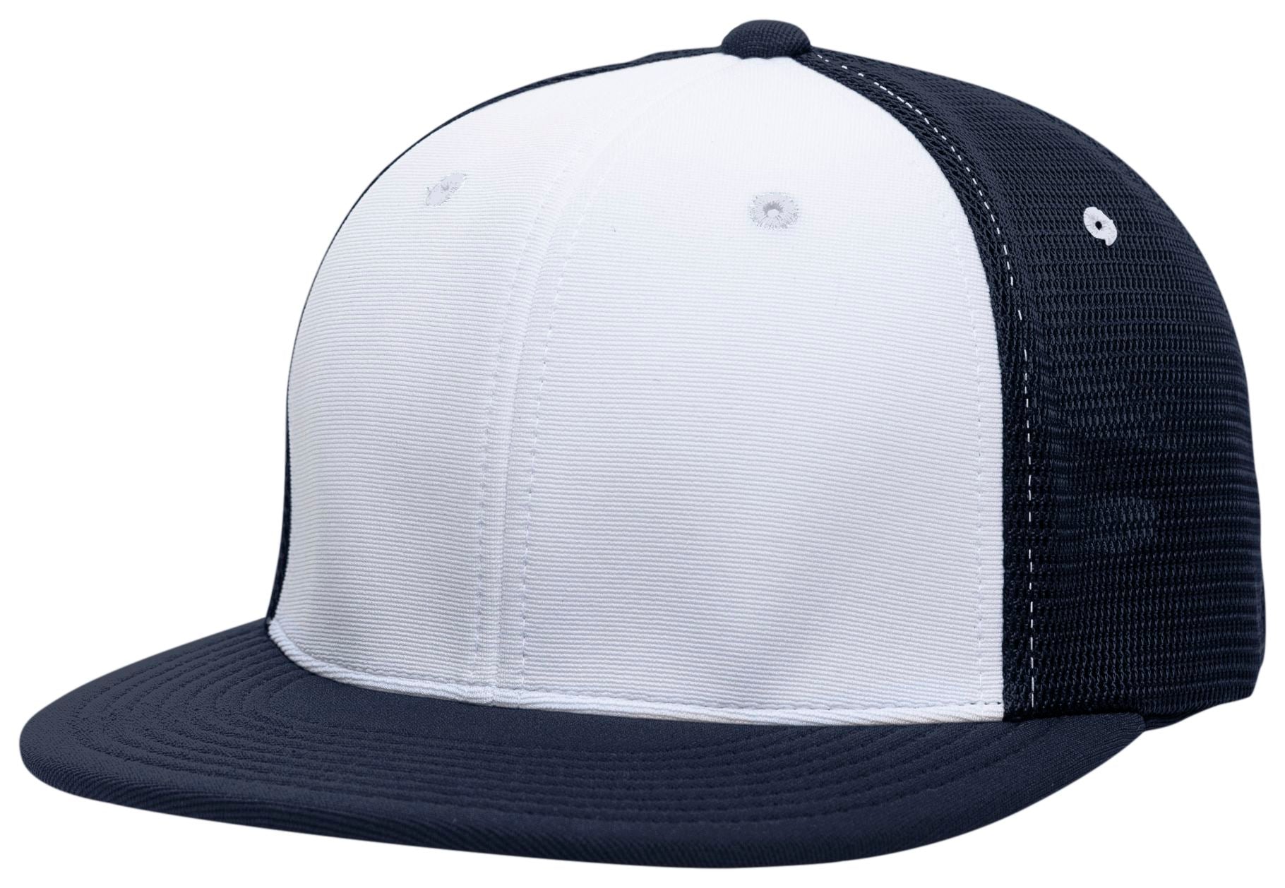 Premium M2 Performance Trucker Flexfit® Cap - XS - WHITE/NAVY/NAVY