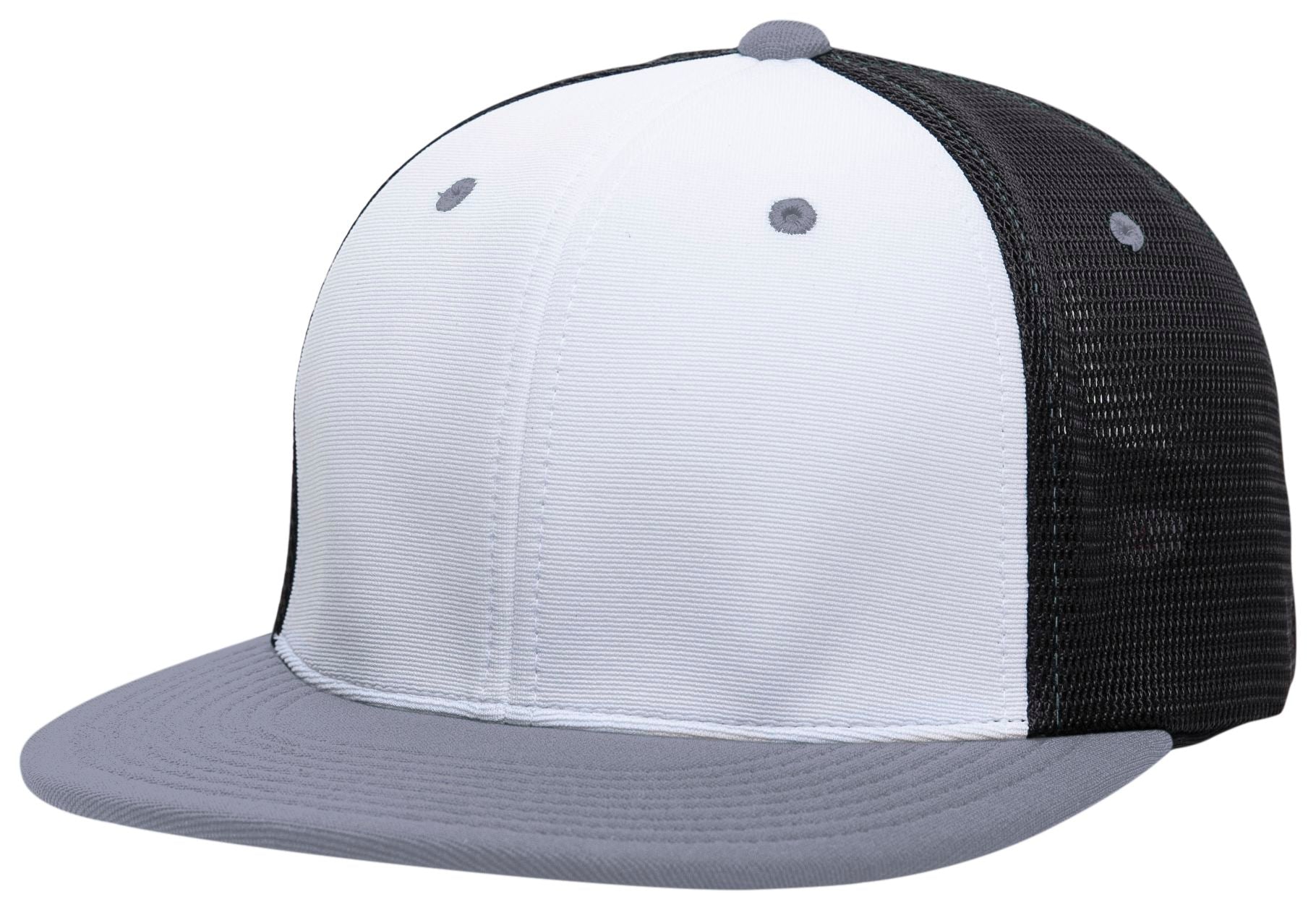 Premium M2 Performance Trucker Flexfit® Cap - XS - WHITE/BLACK/GRAPHITE