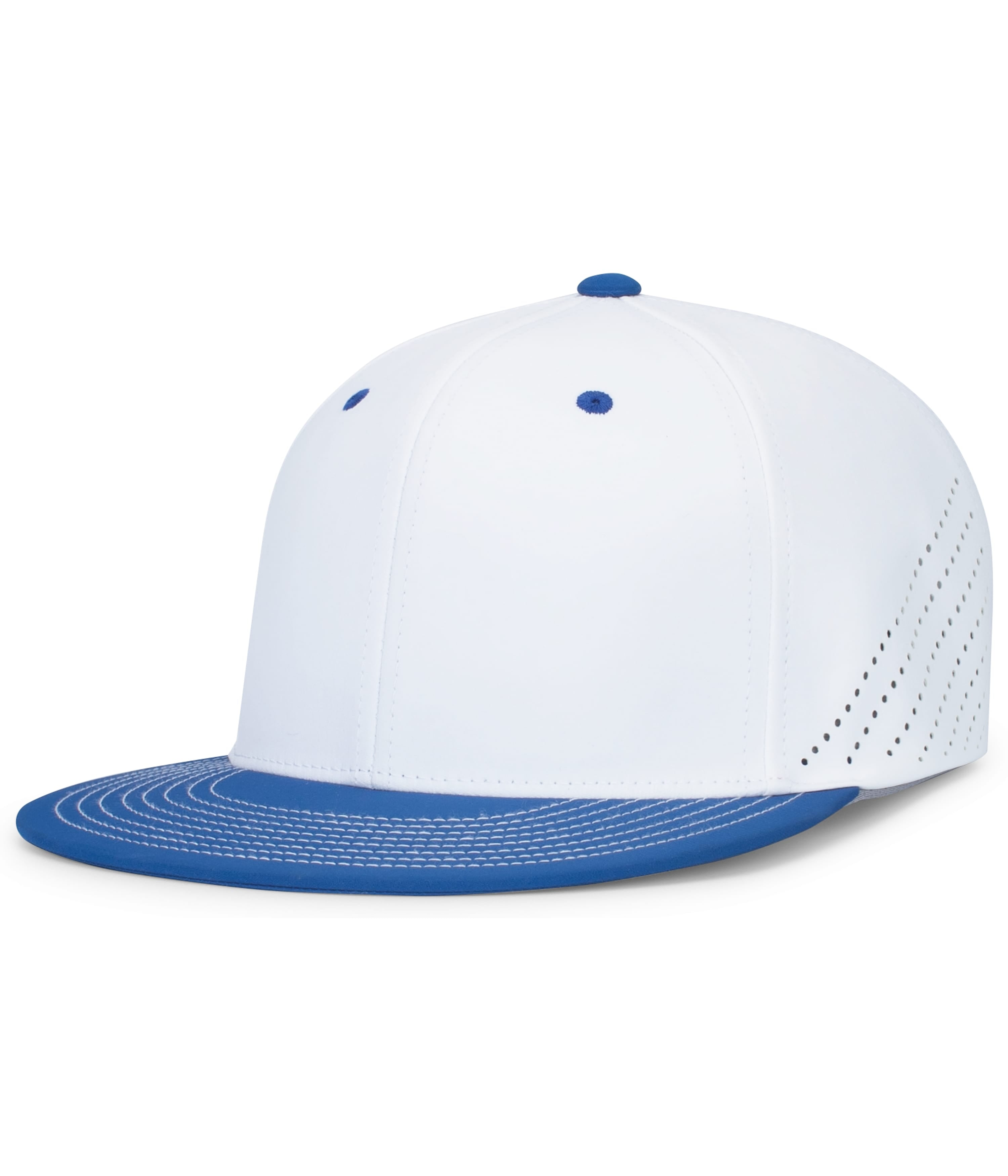 Premium Lightweight Perforated PacFlex Cap Powered by Coolcore® - XS - WHITE/ROYAL