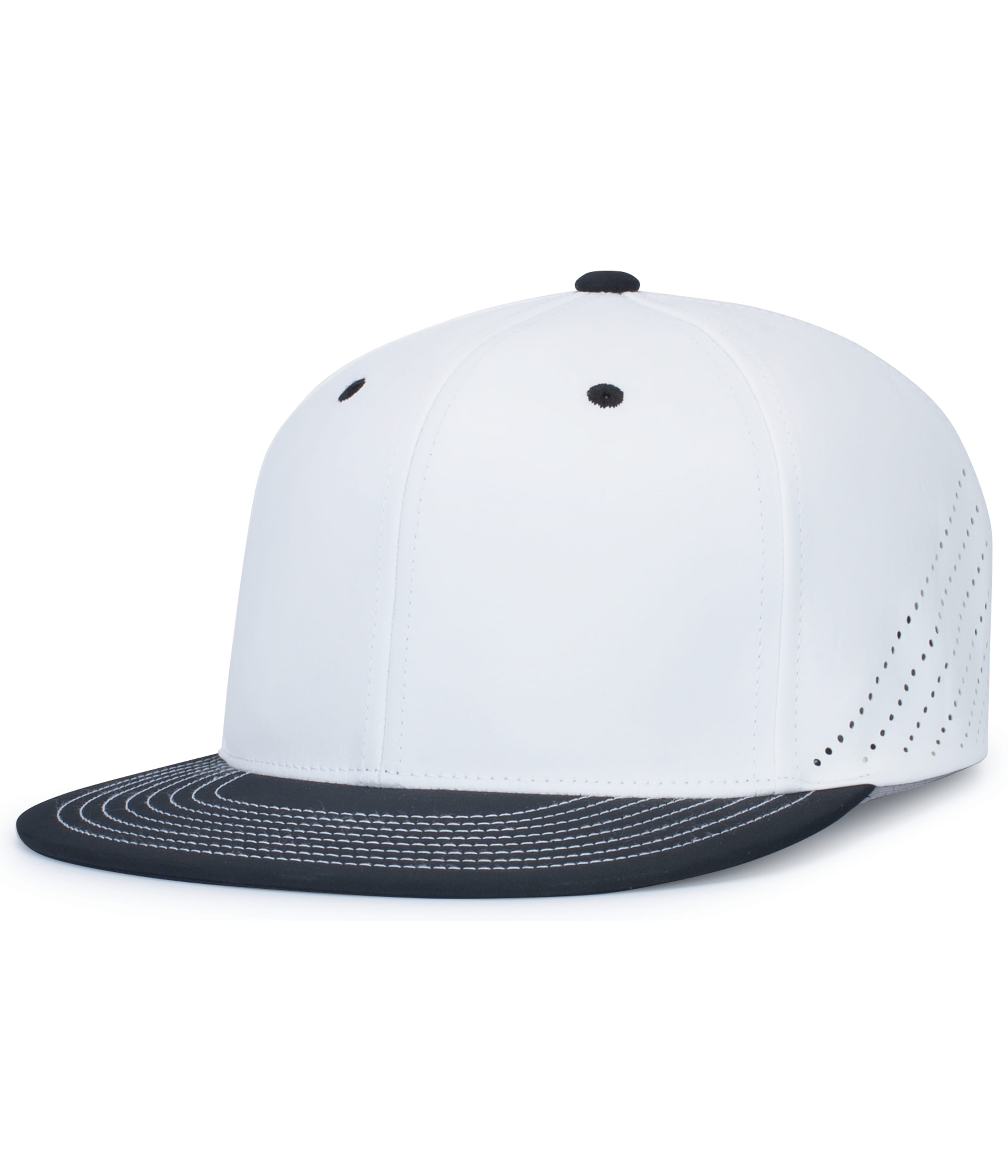 Premium Lightweight Perforated PacFlex Cap Powered by Coolcore® - XS - WHITE/BLACK