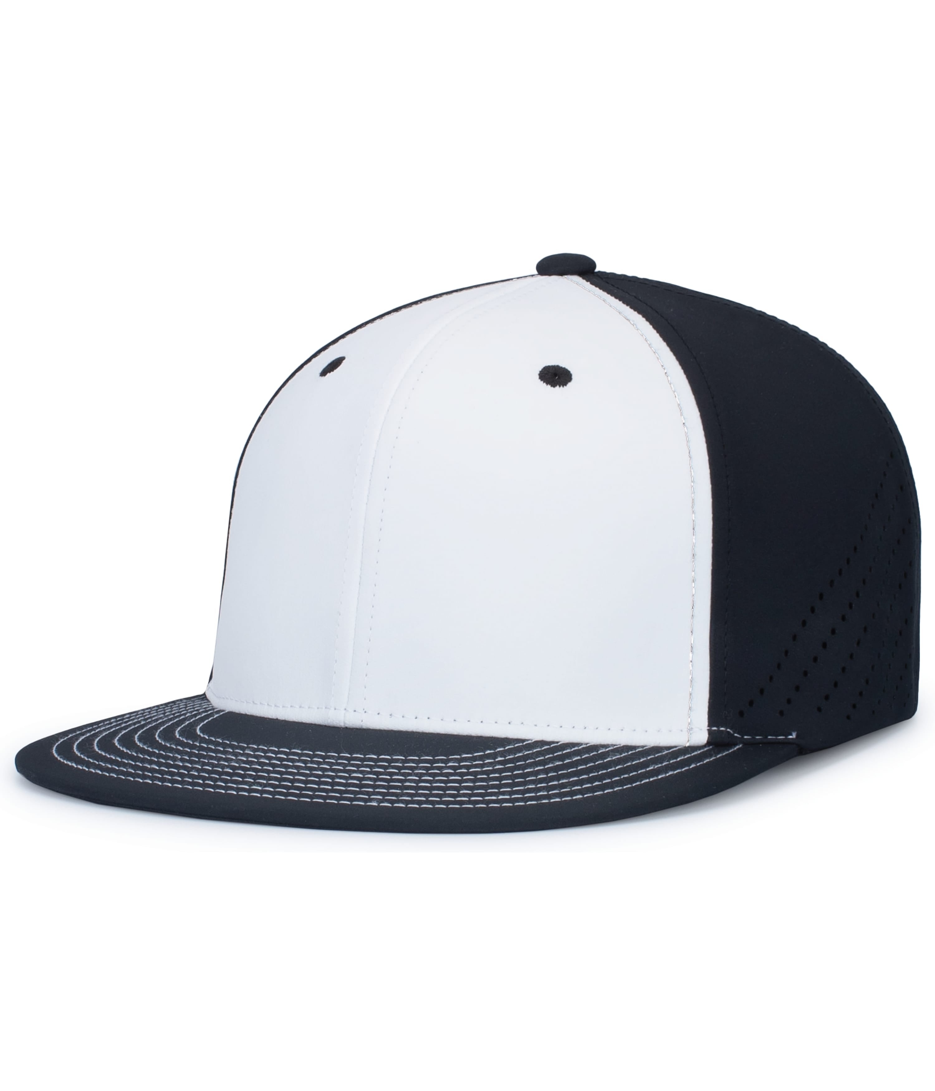 Premium Lightweight Perforated PacFlex Cap Powered by Coolcore® - XS - WHITE/BLACK/BLACK