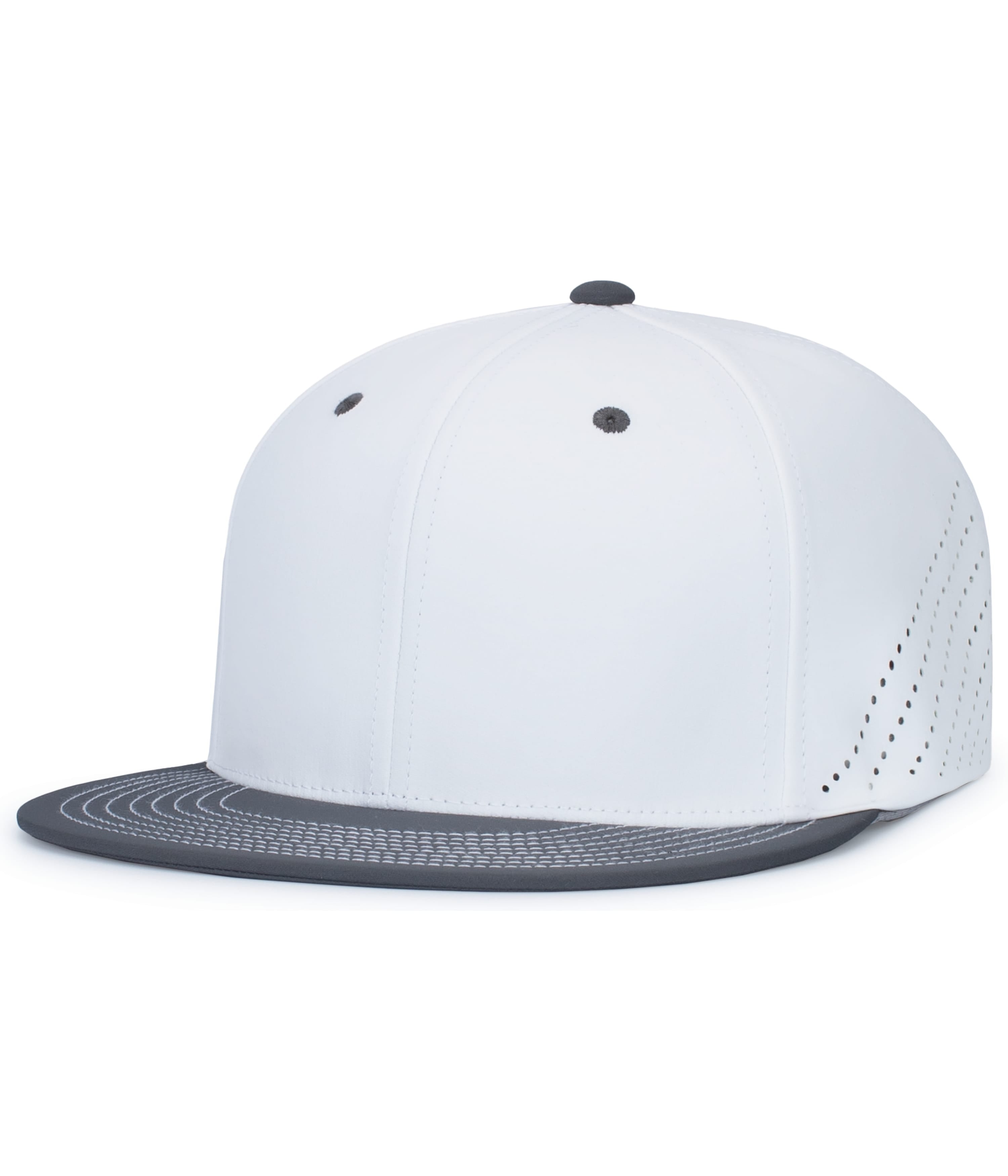 Premium Lightweight Perforated PacFlex Cap Powered by Coolcore® - XS - WHITE/GRAPHITE