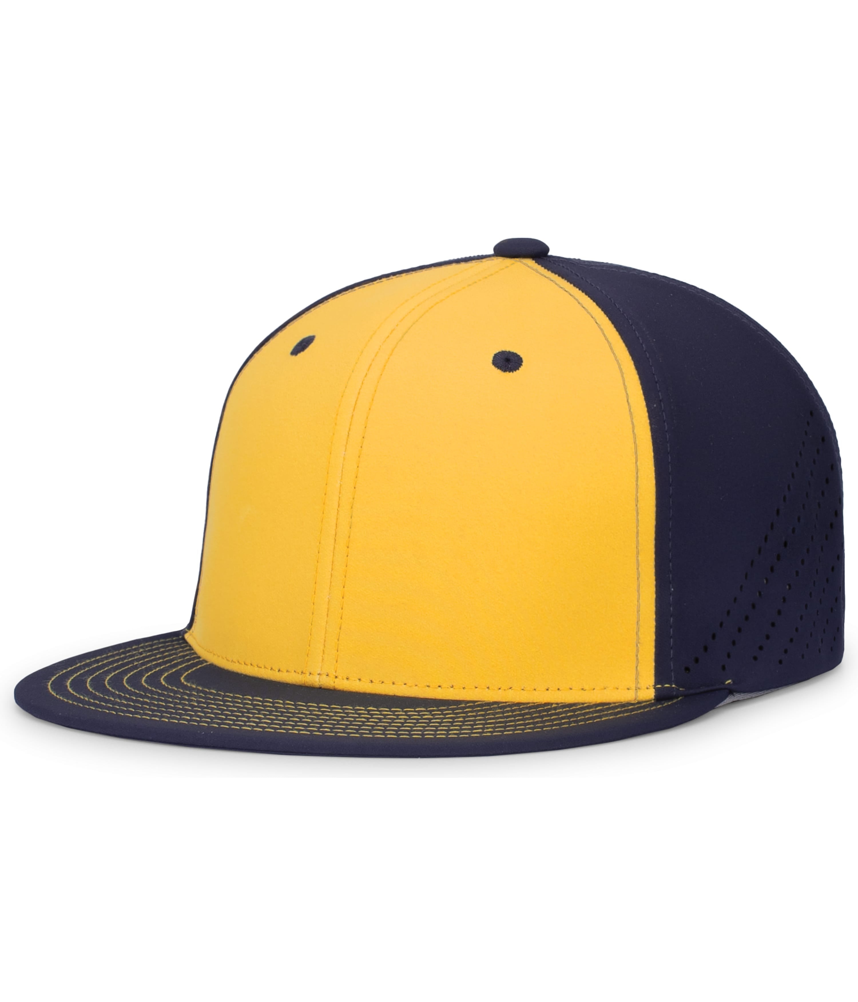 Premium Lightweight Perforated PacFlex Cap Powered by Coolcore® - XS - GOLD/NAVY/NAVY