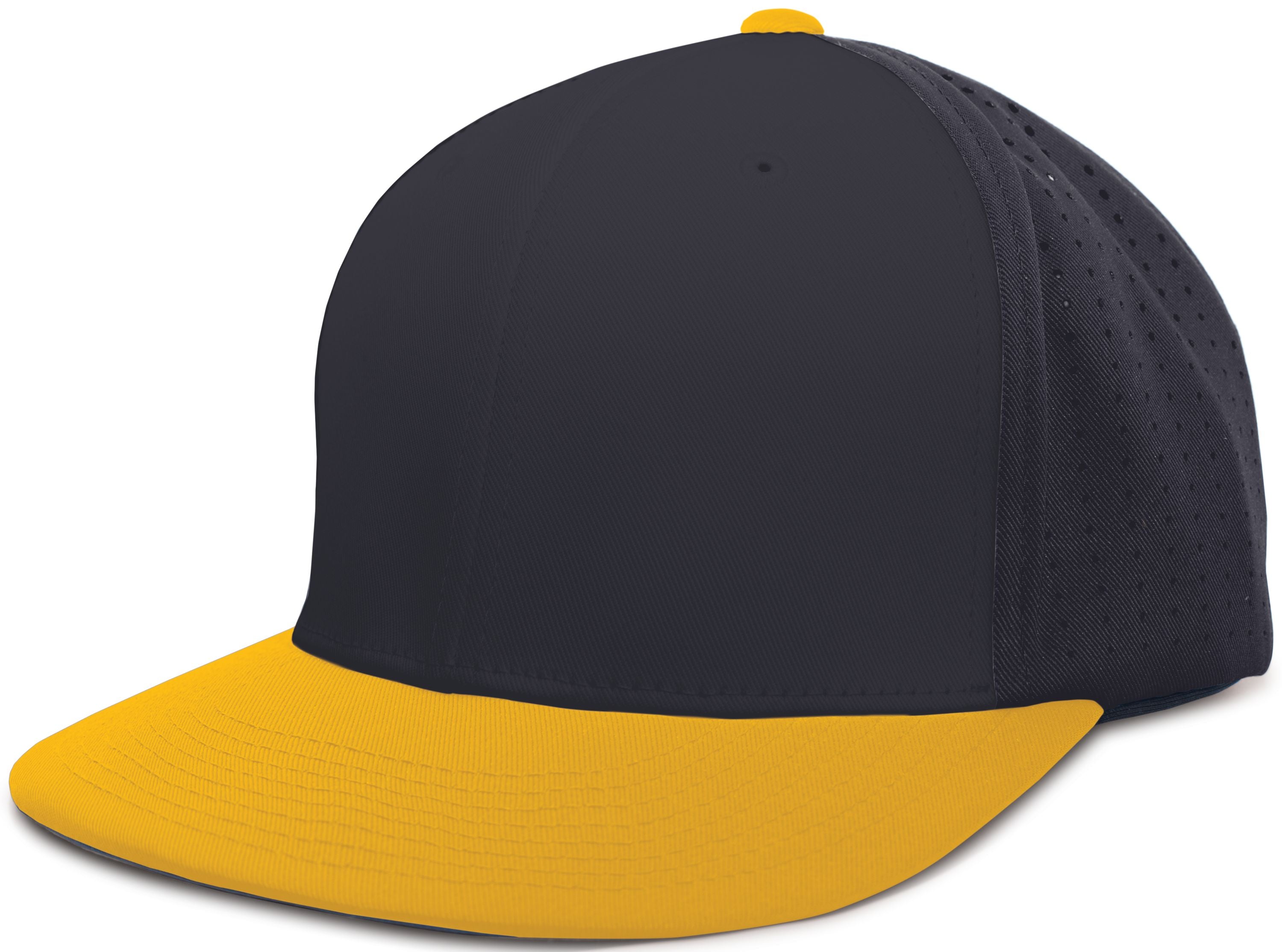 Perforated F3 Performance Flexfit® Cap - XS - NAVY/GOLD
